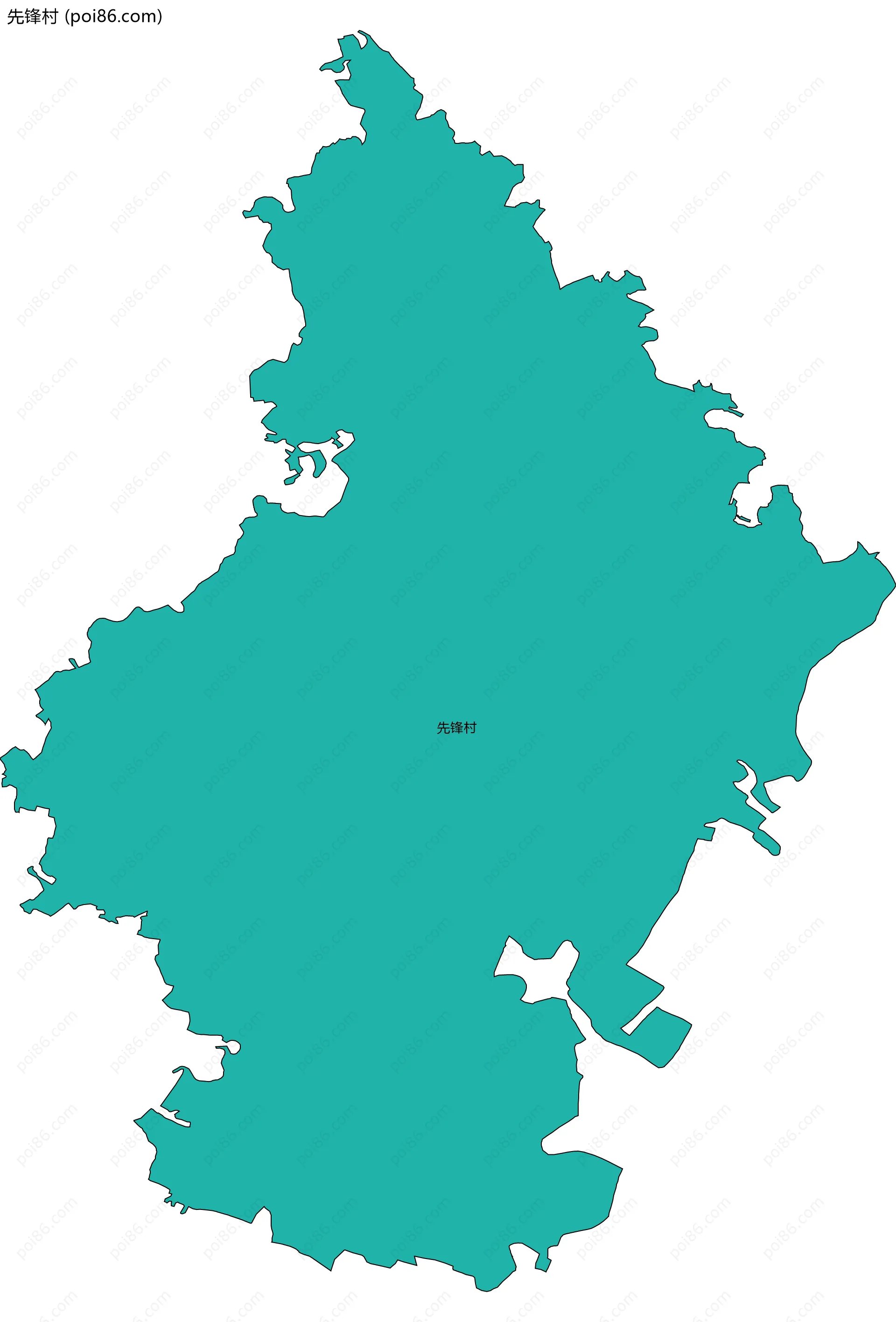 先锋村边界地图