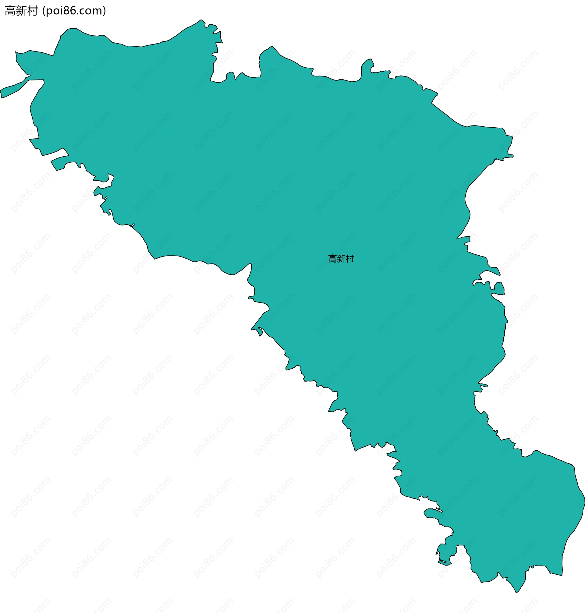 高新村边界地图