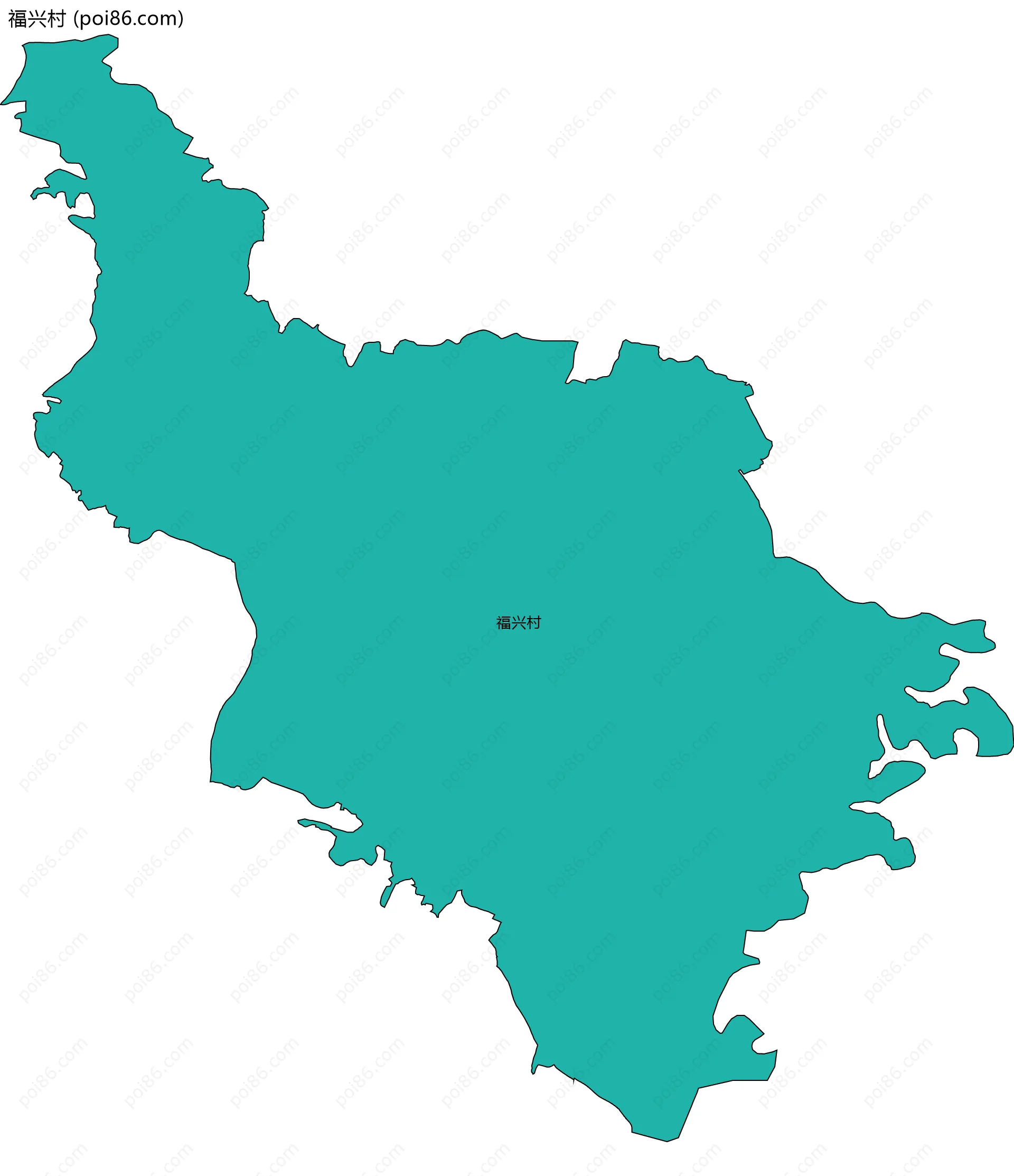 福兴村边界地图