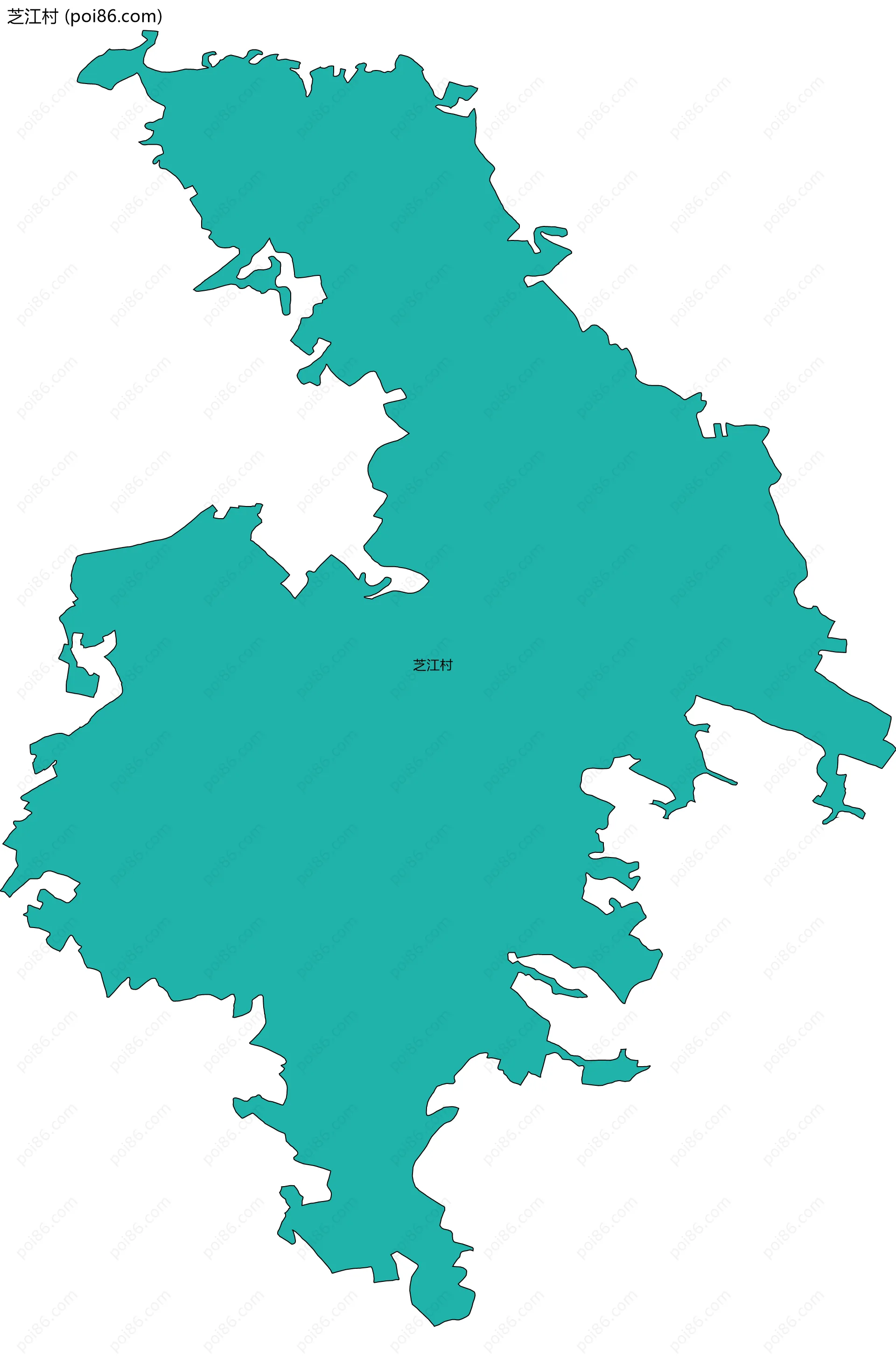 芝江村边界地图