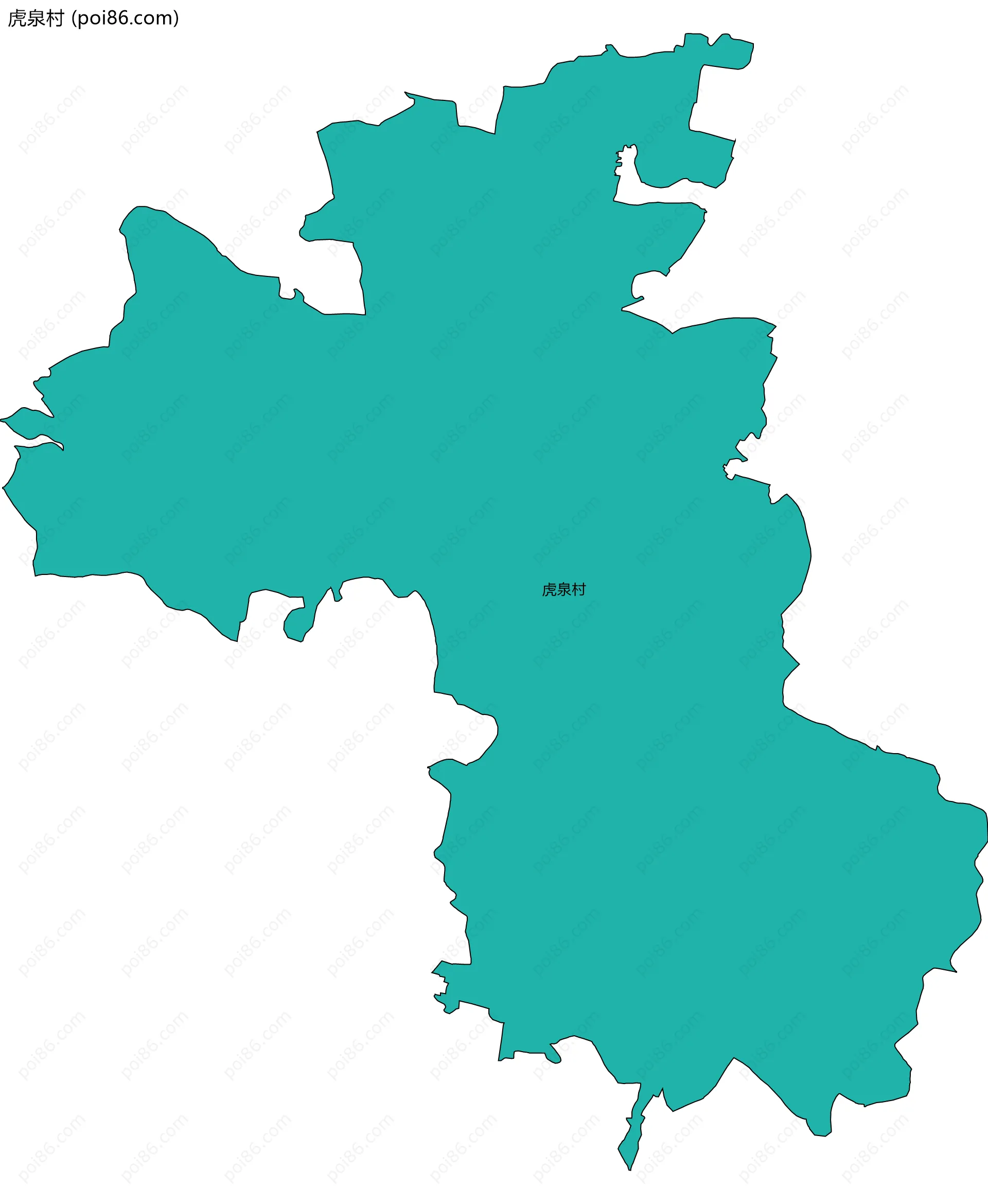 虎泉村边界地图