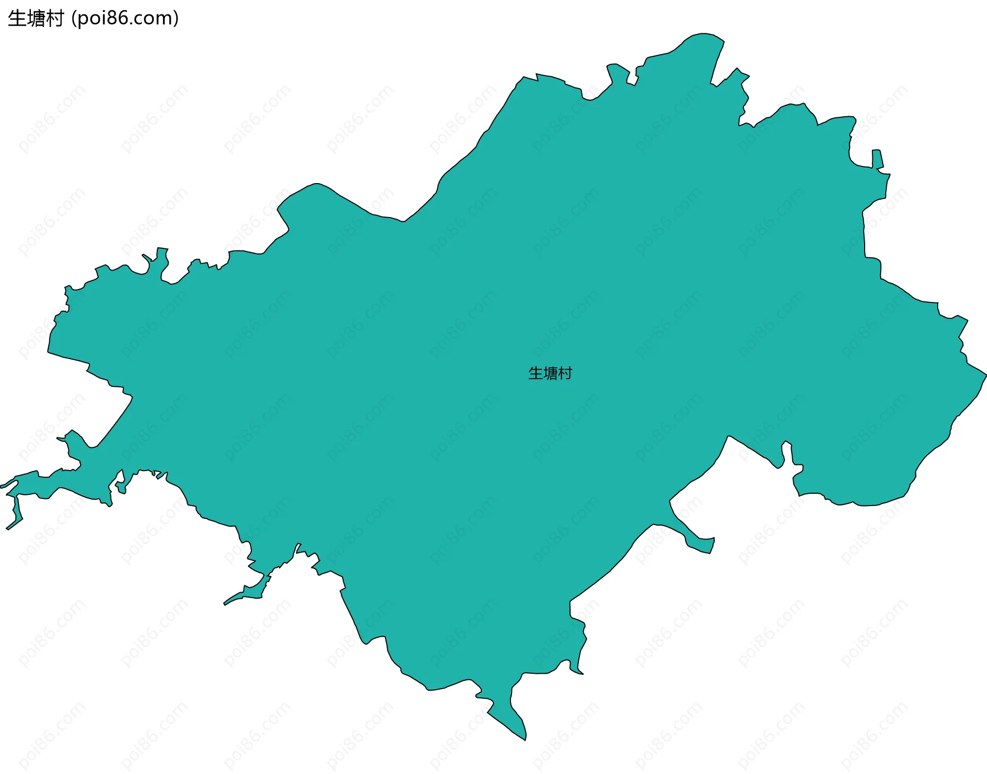 生塘村边界地图