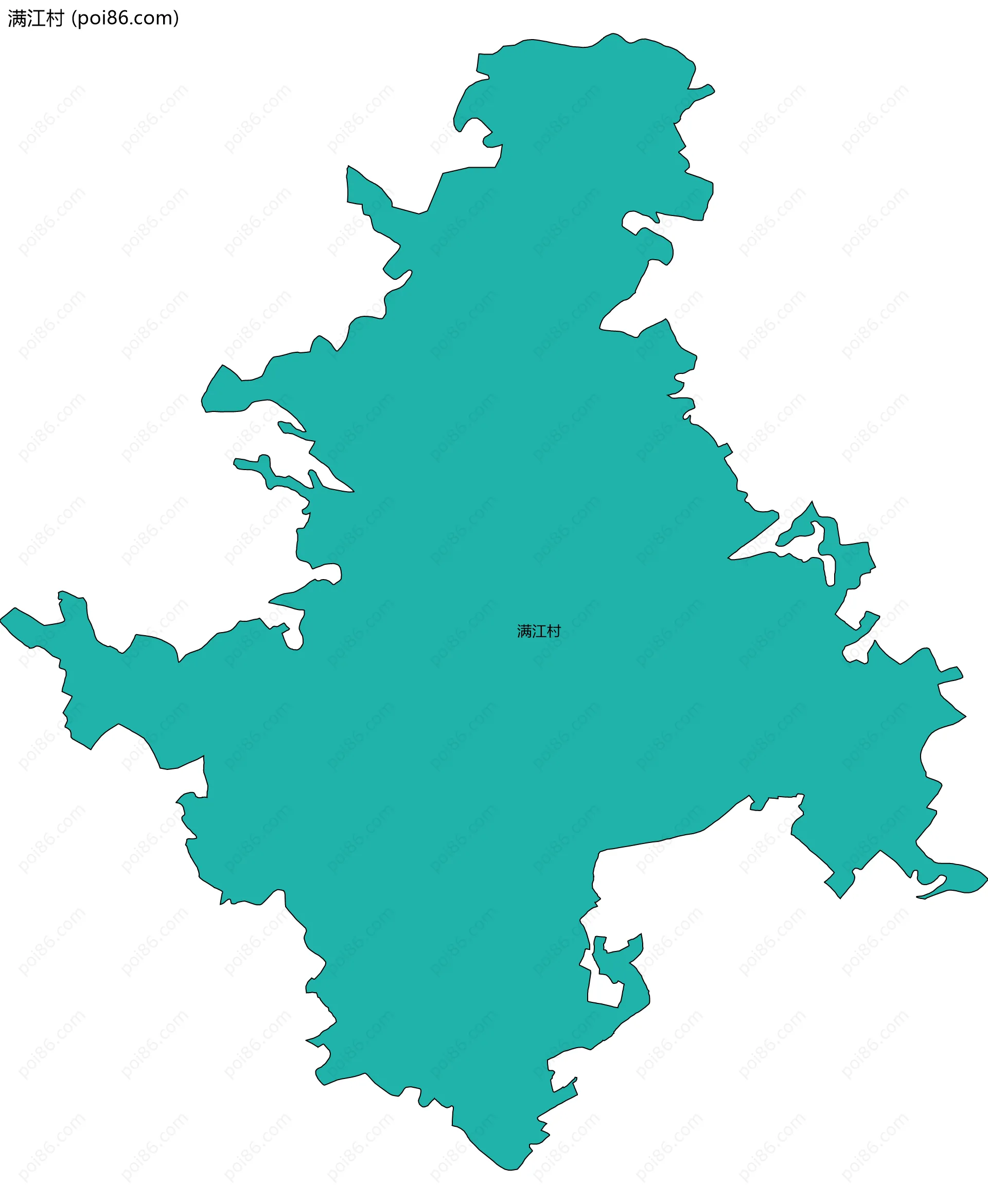 满江村边界地图