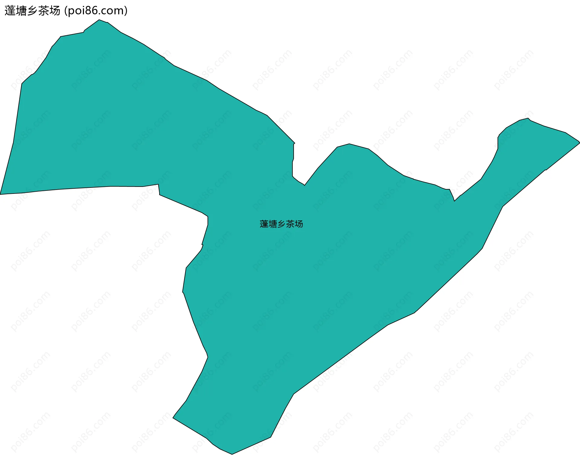 蓬塘乡茶场边界地图