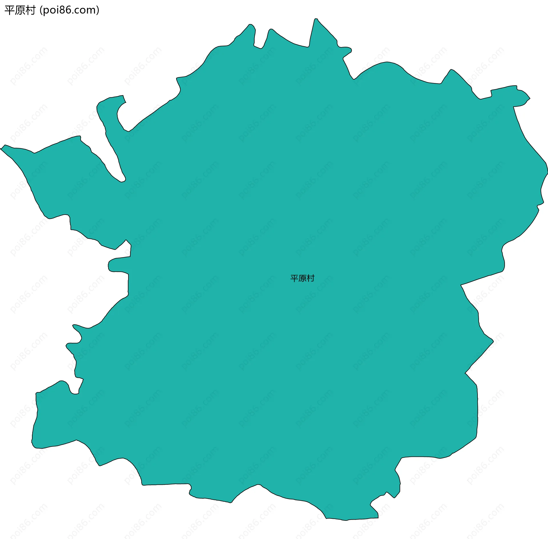 平原村边界地图