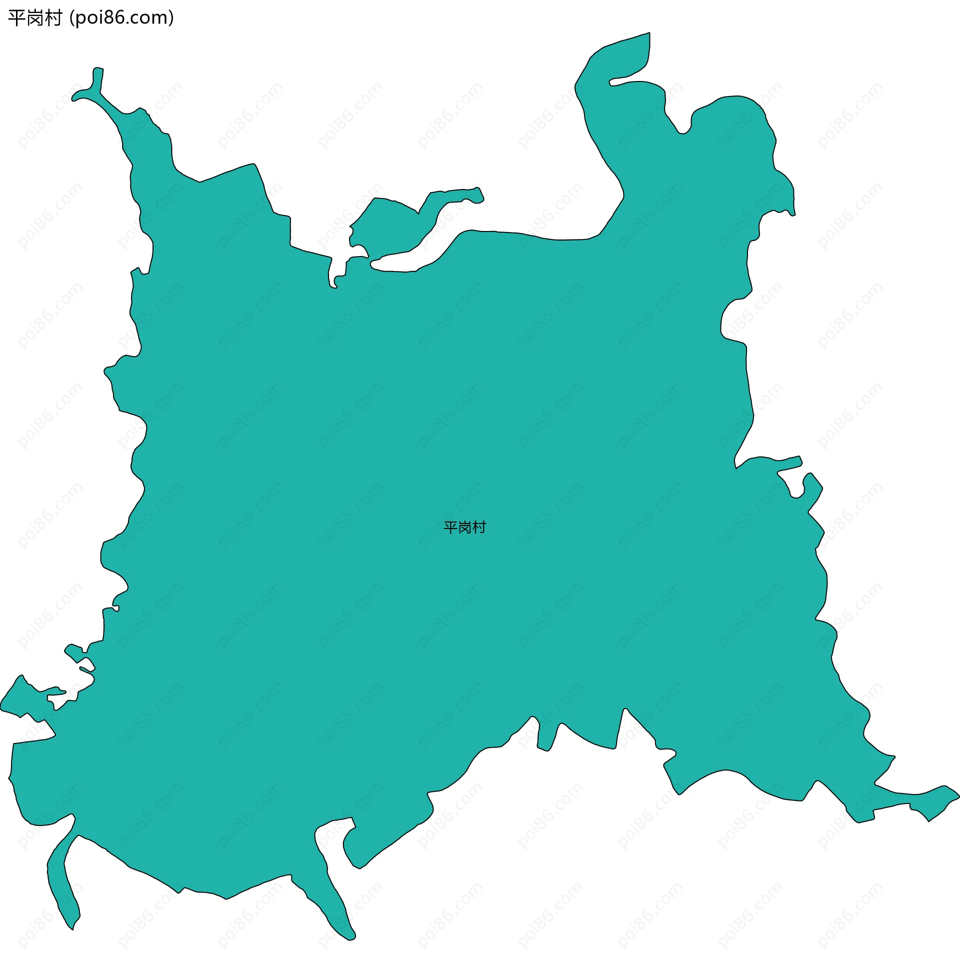 平岗村边界地图