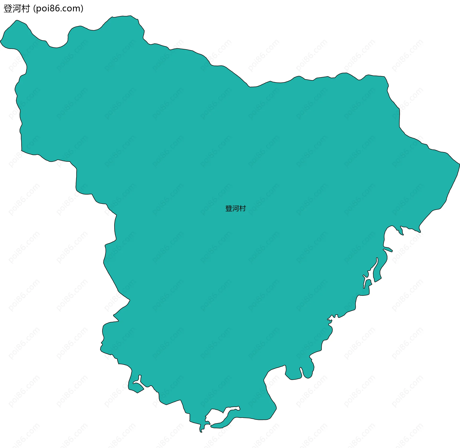 登河村边界地图