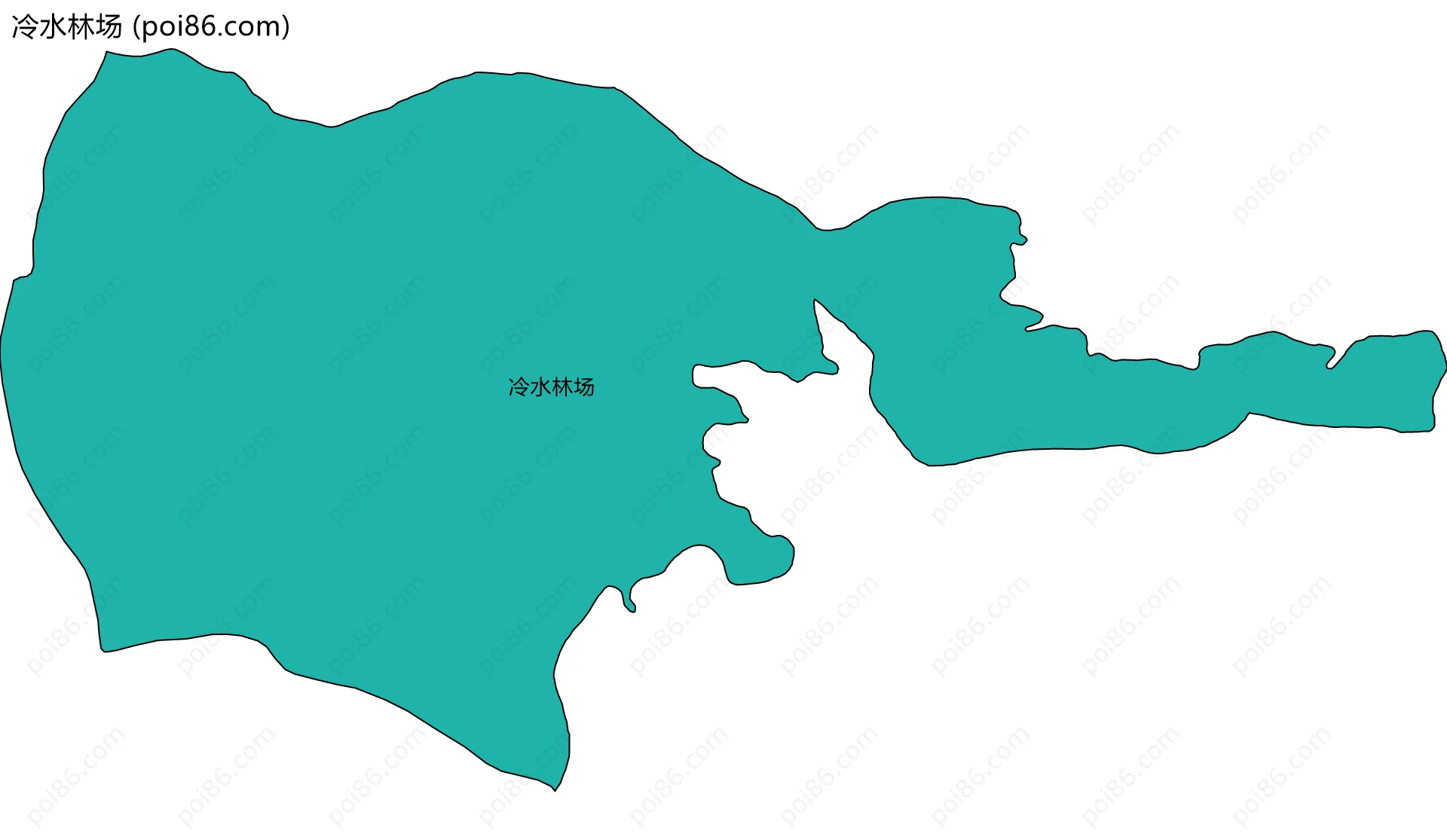 冷水林场边界地图