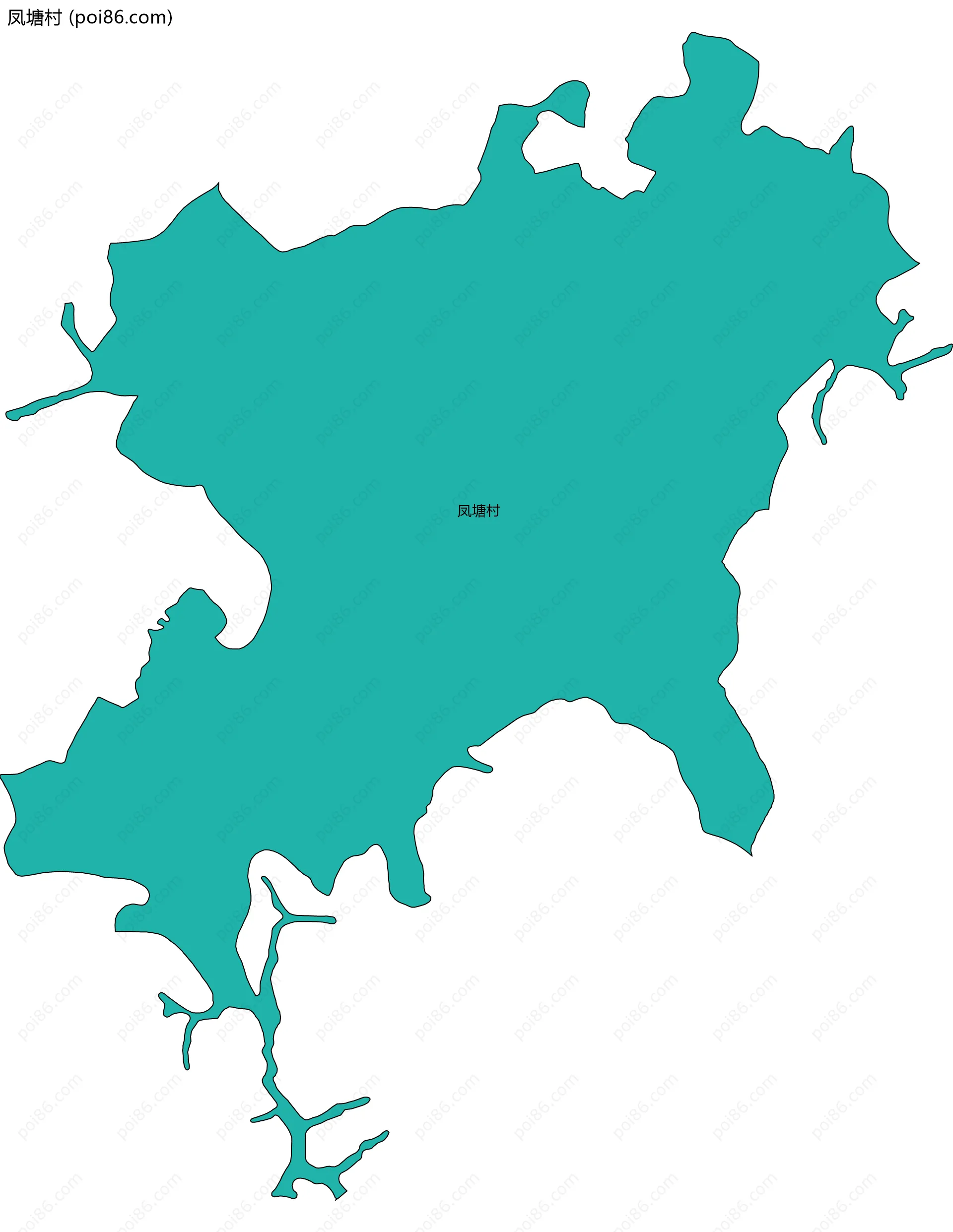 凤塘村边界地图