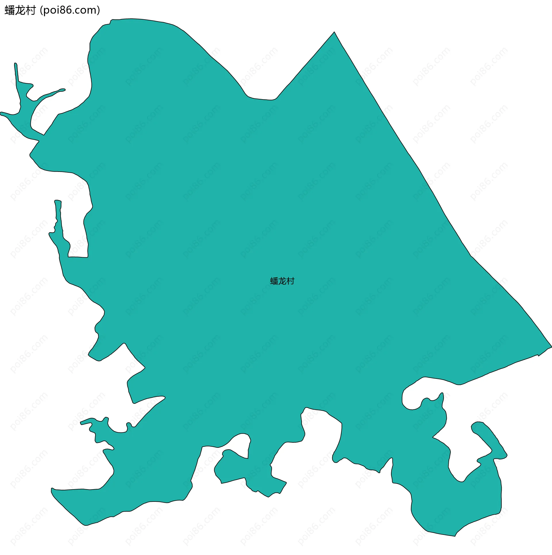 蟠龙村边界地图