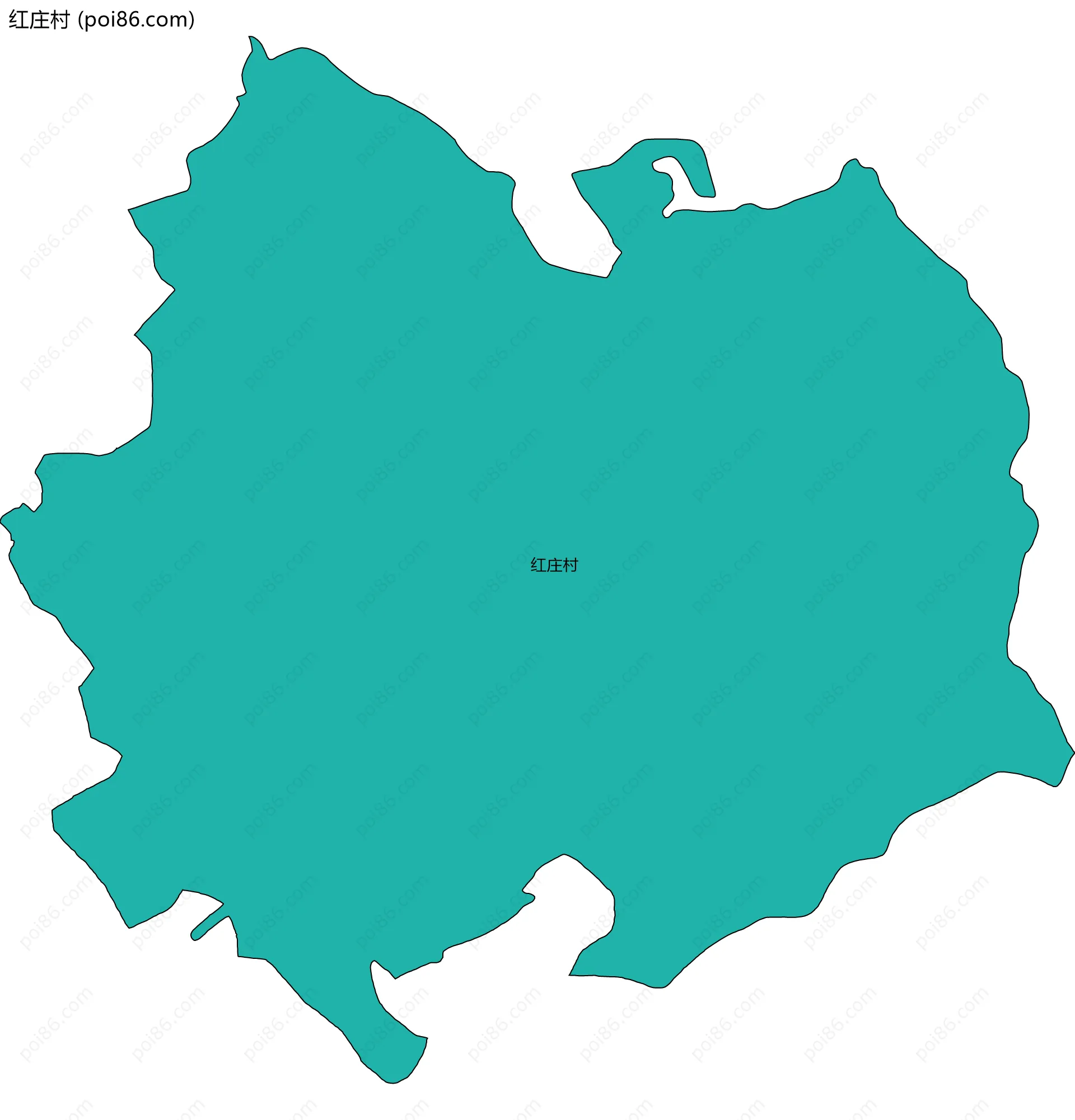 红庄村边界地图