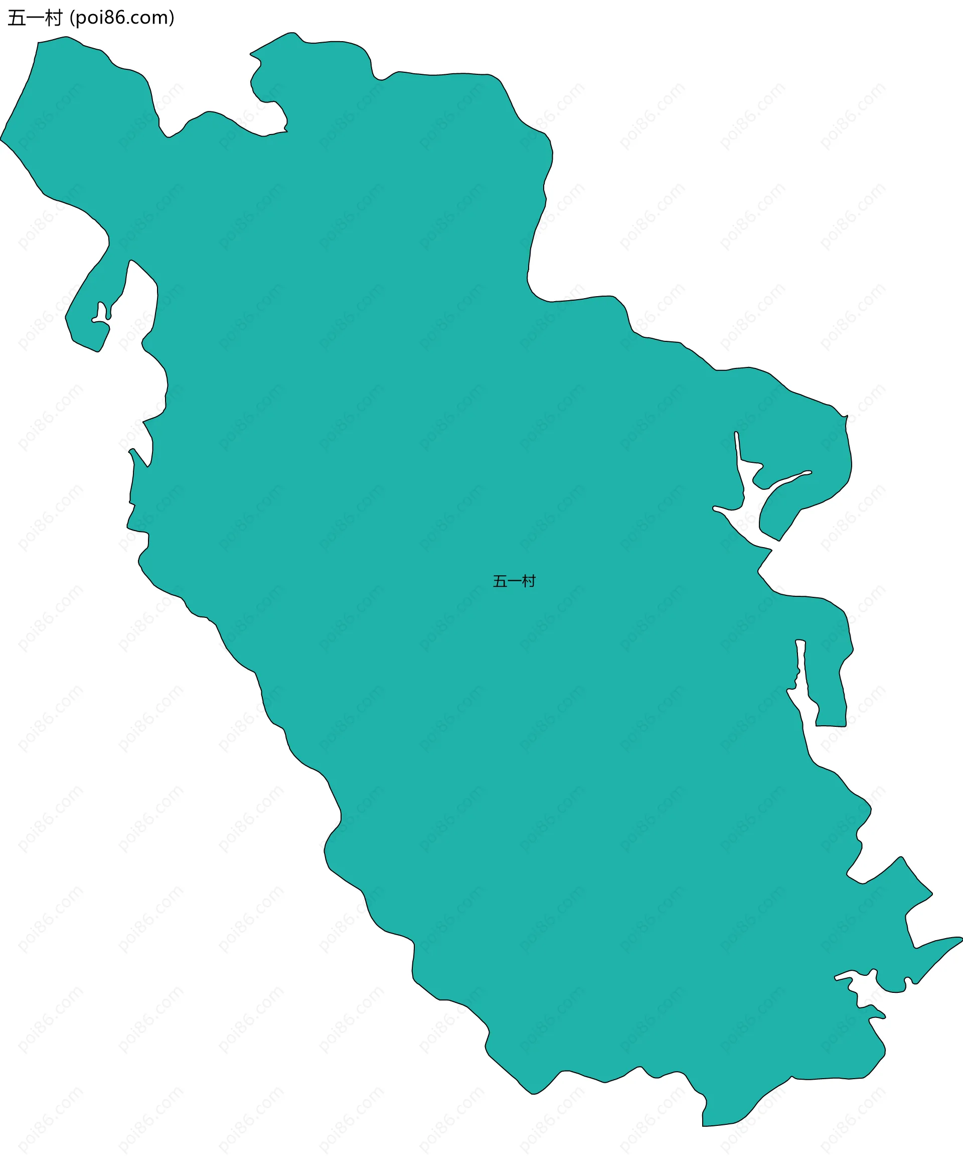 五一村边界地图