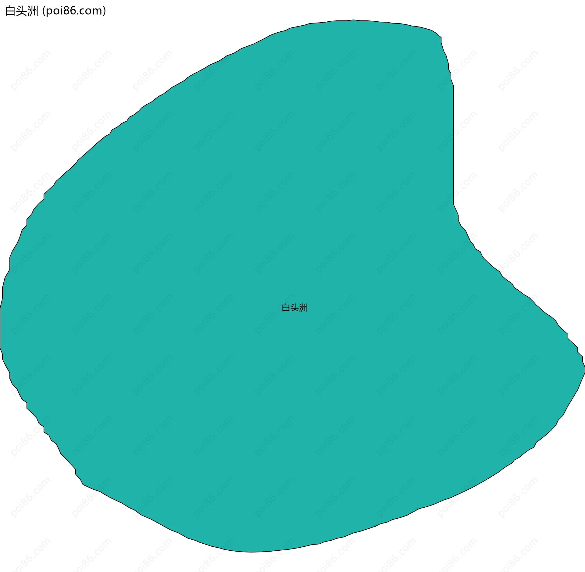 白头洲边界地图