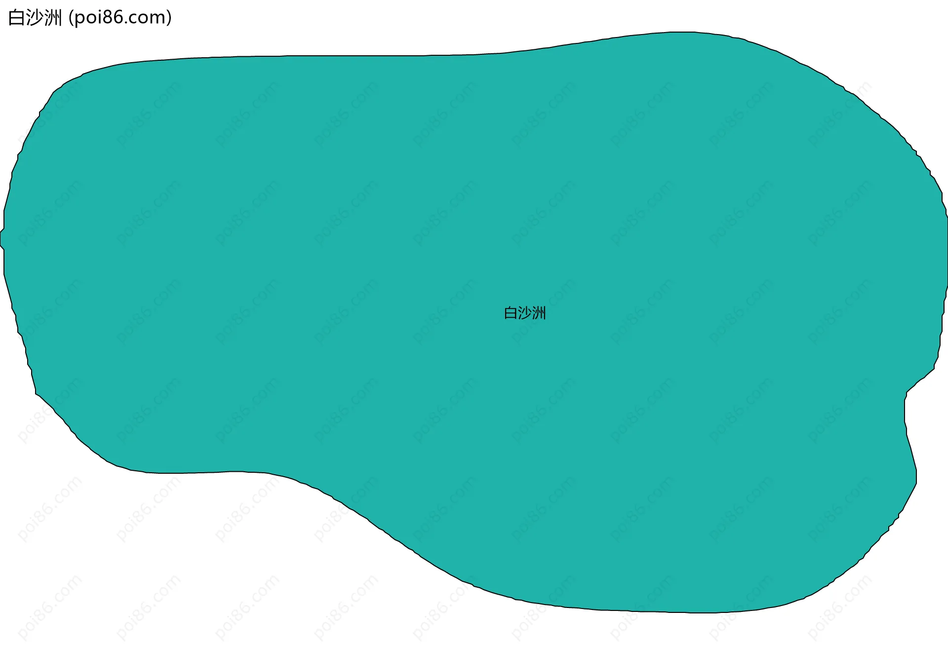 白沙洲边界地图