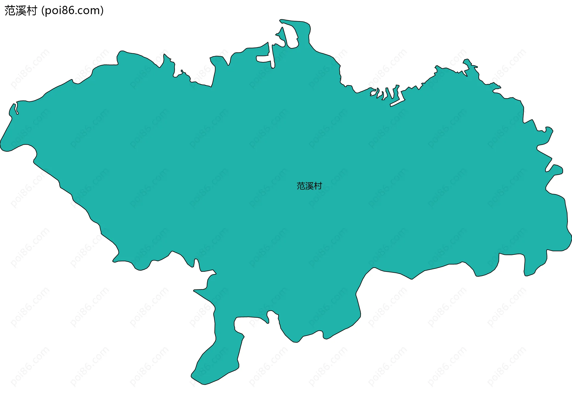 范溪村边界地图