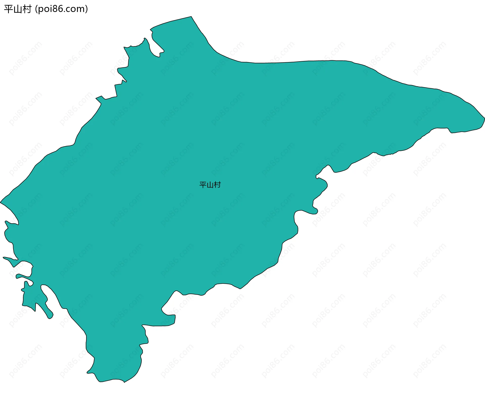 平山村边界地图