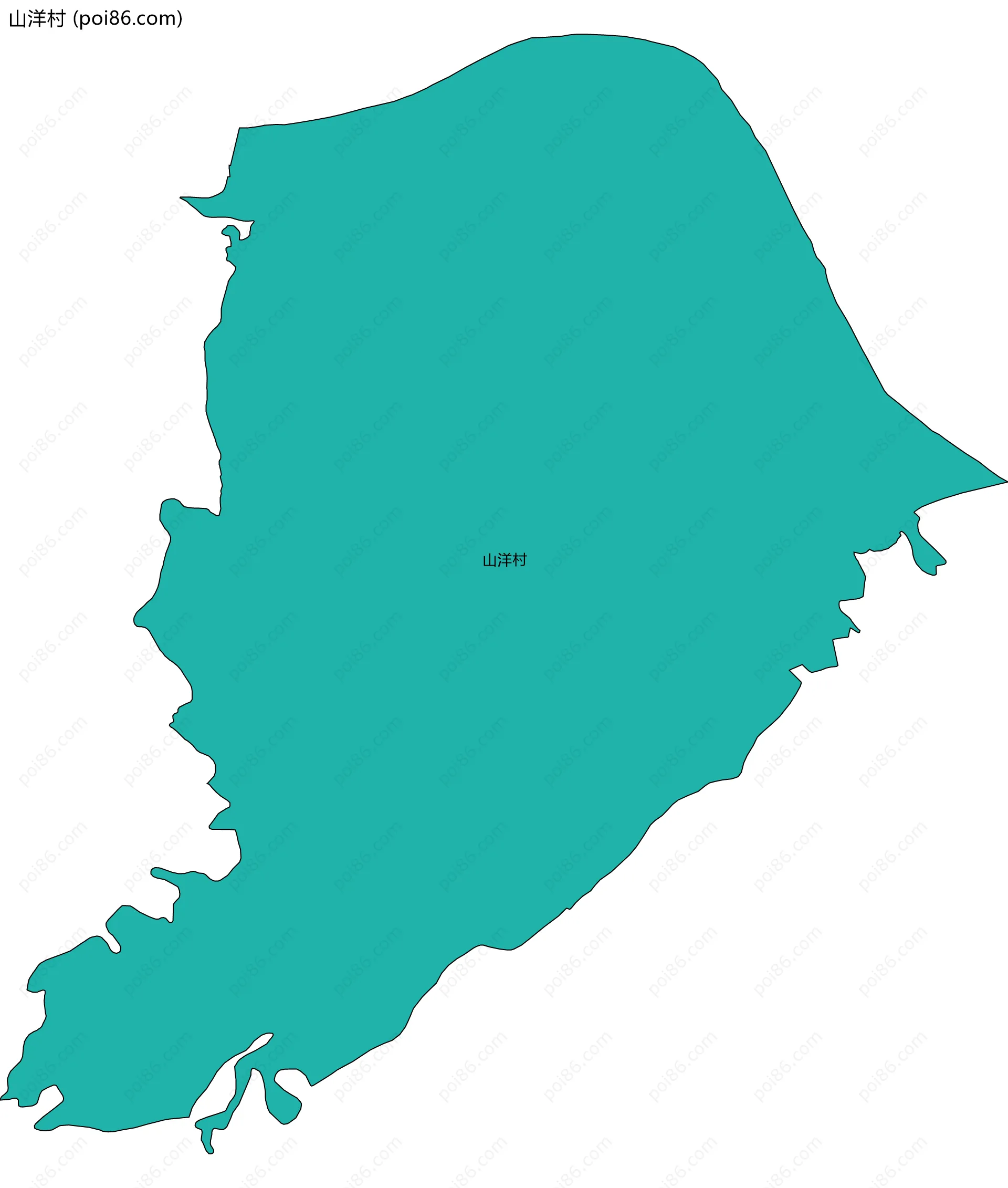 山洋村边界地图