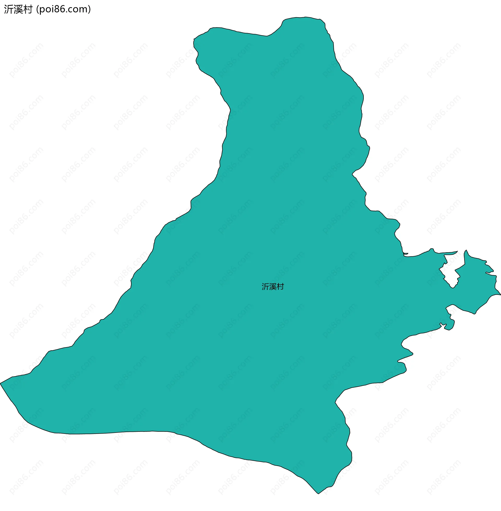 沂溪村边界地图