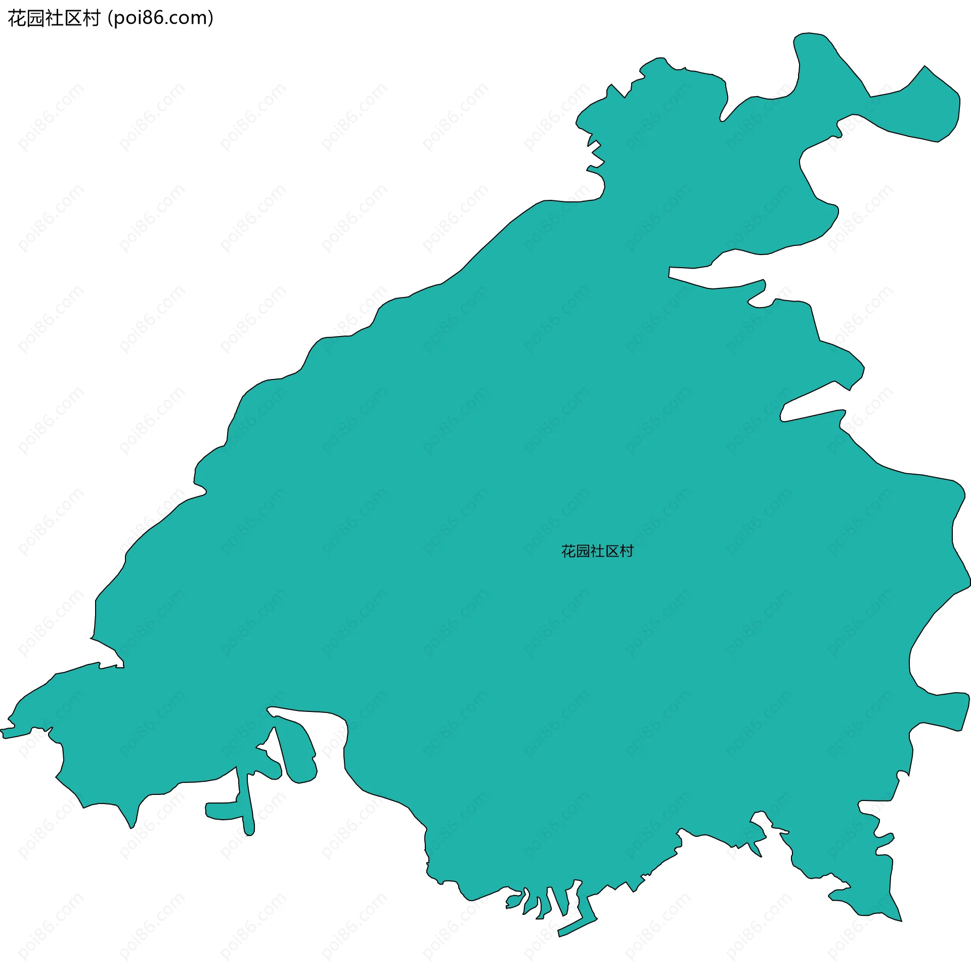 花园社区村边界地图