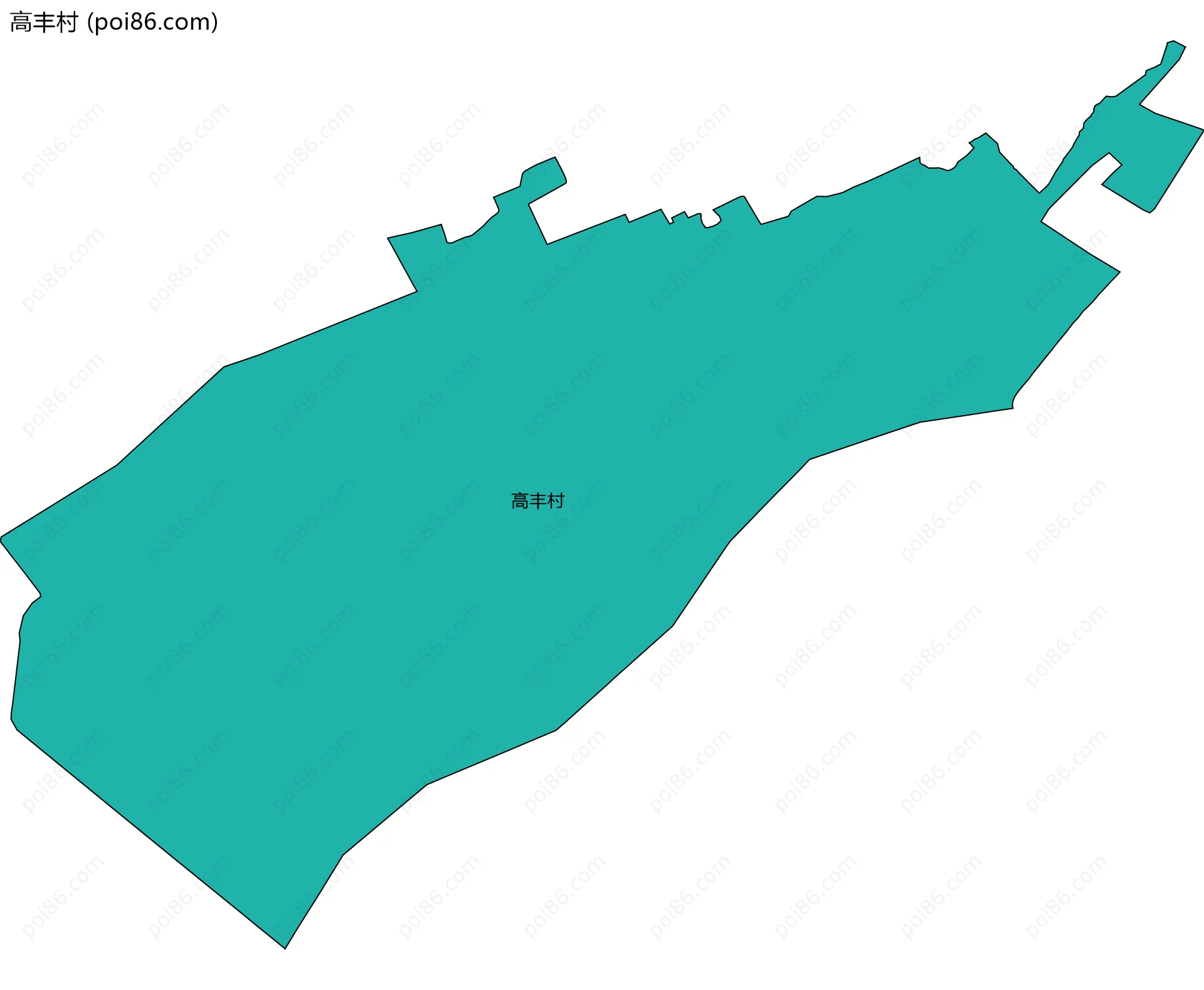 高丰村边界地图
