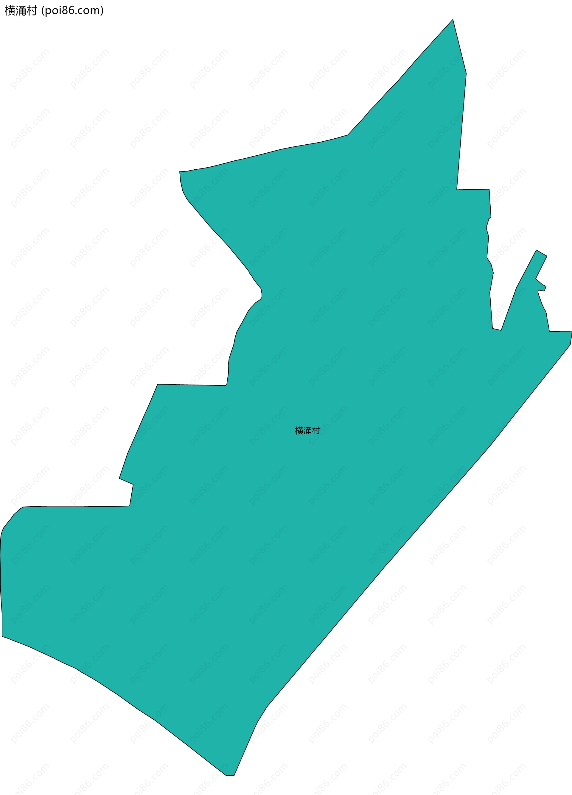 横涌村边界地图