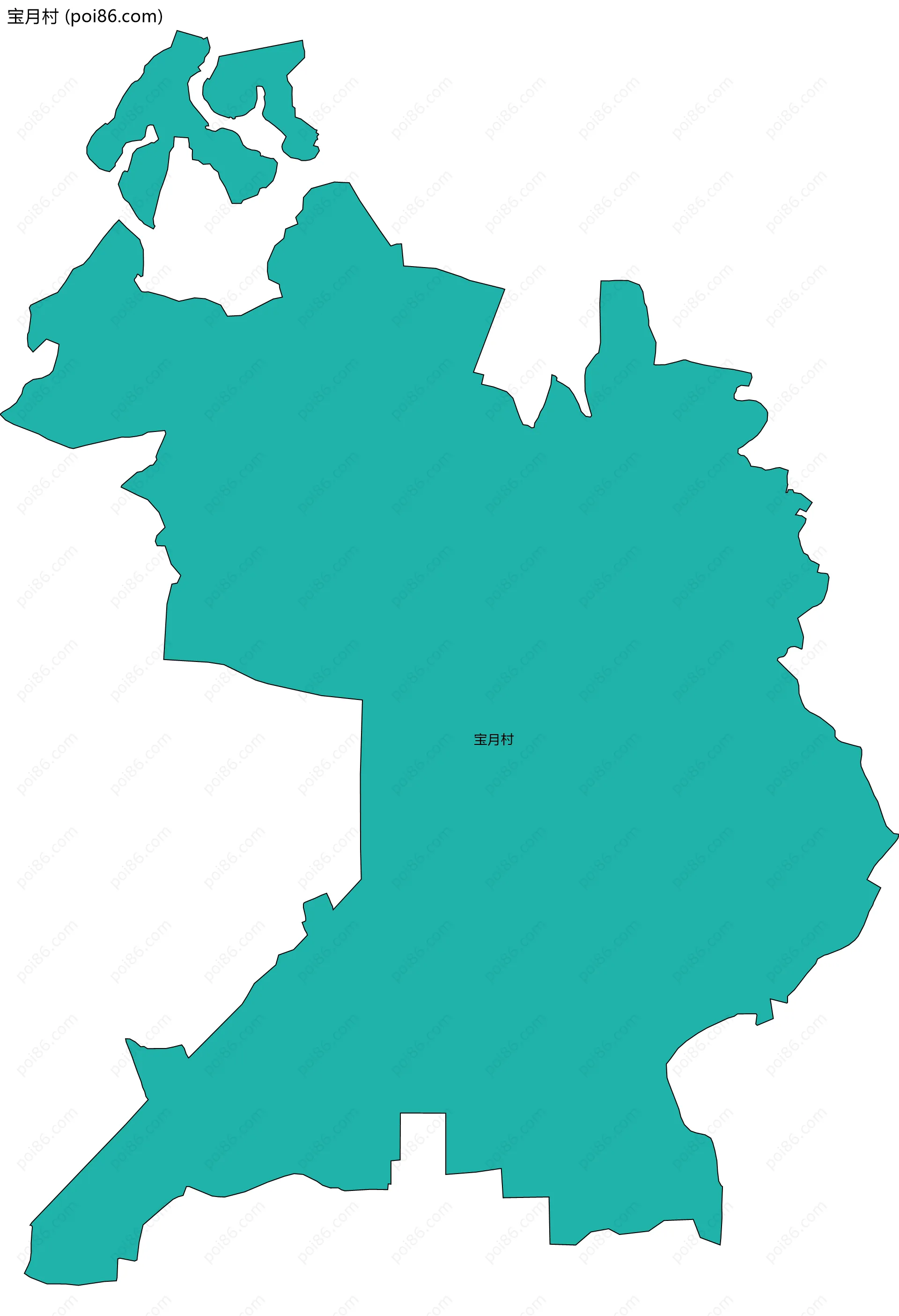 宝月村边界地图