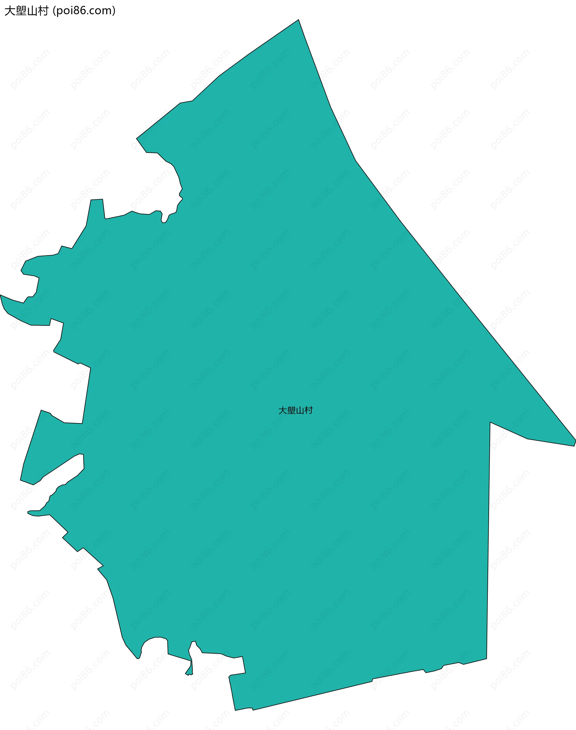 大塱山村边界地图