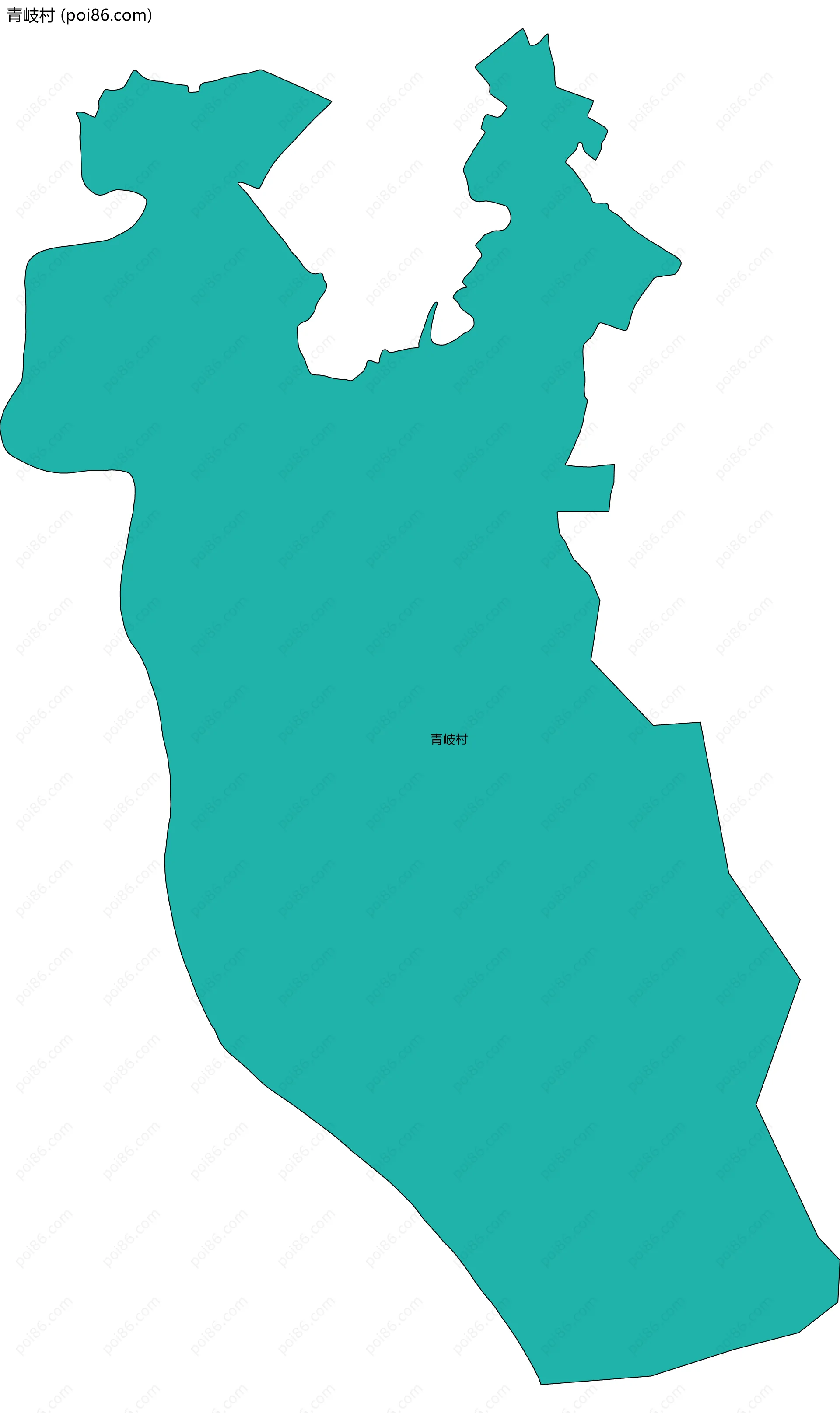 青岐村边界地图