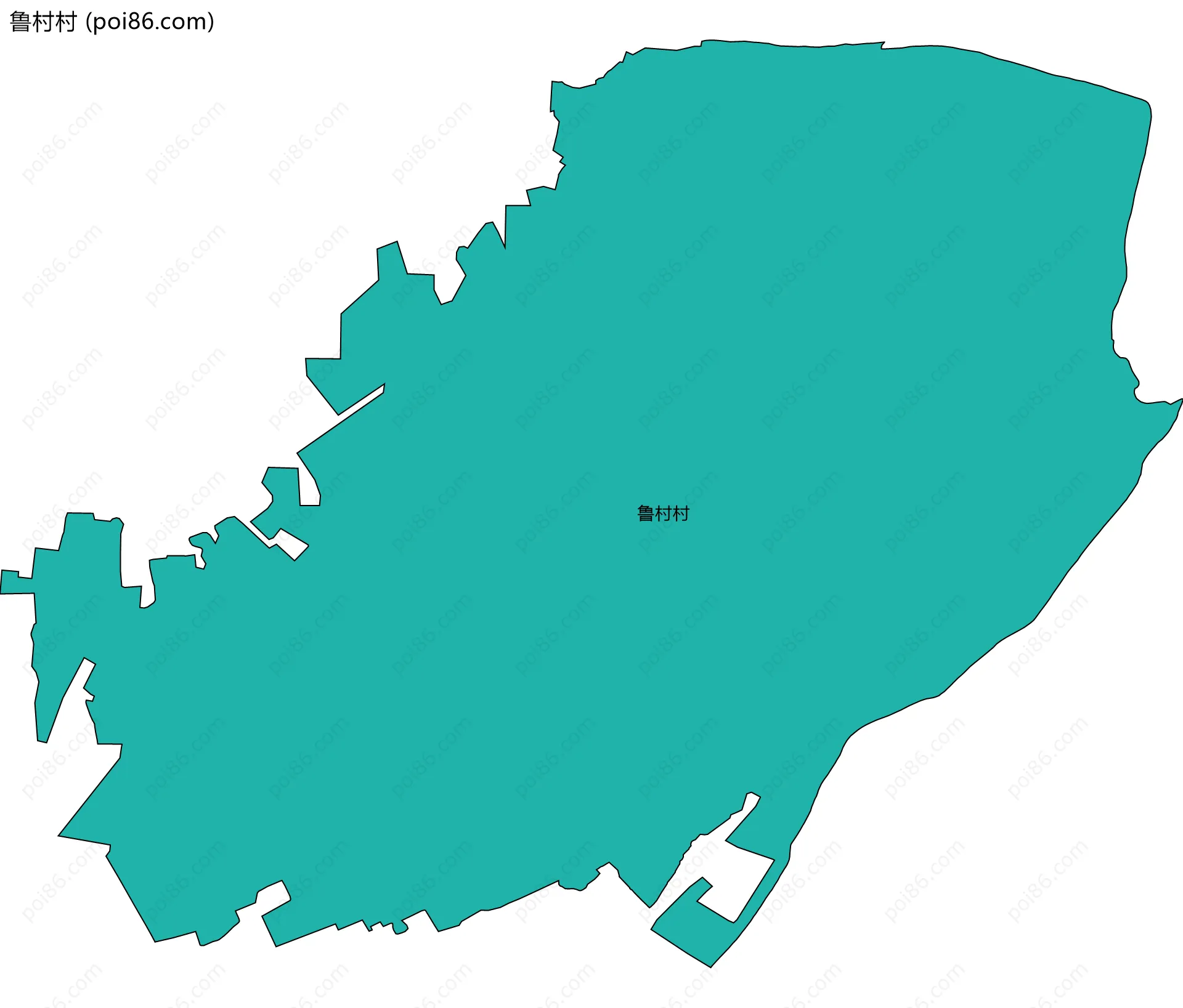 鲁村村边界地图