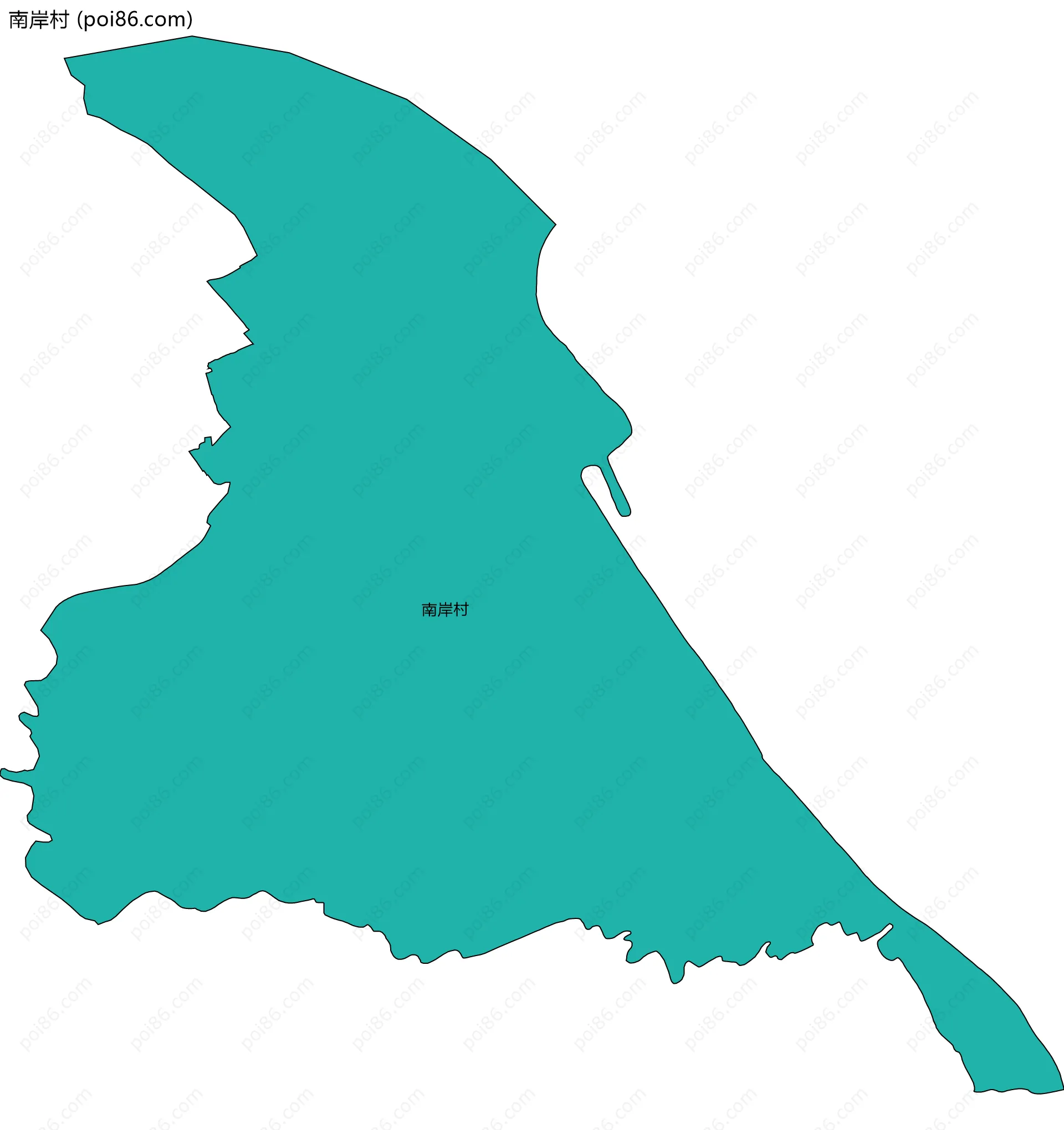 南岸村边界地图