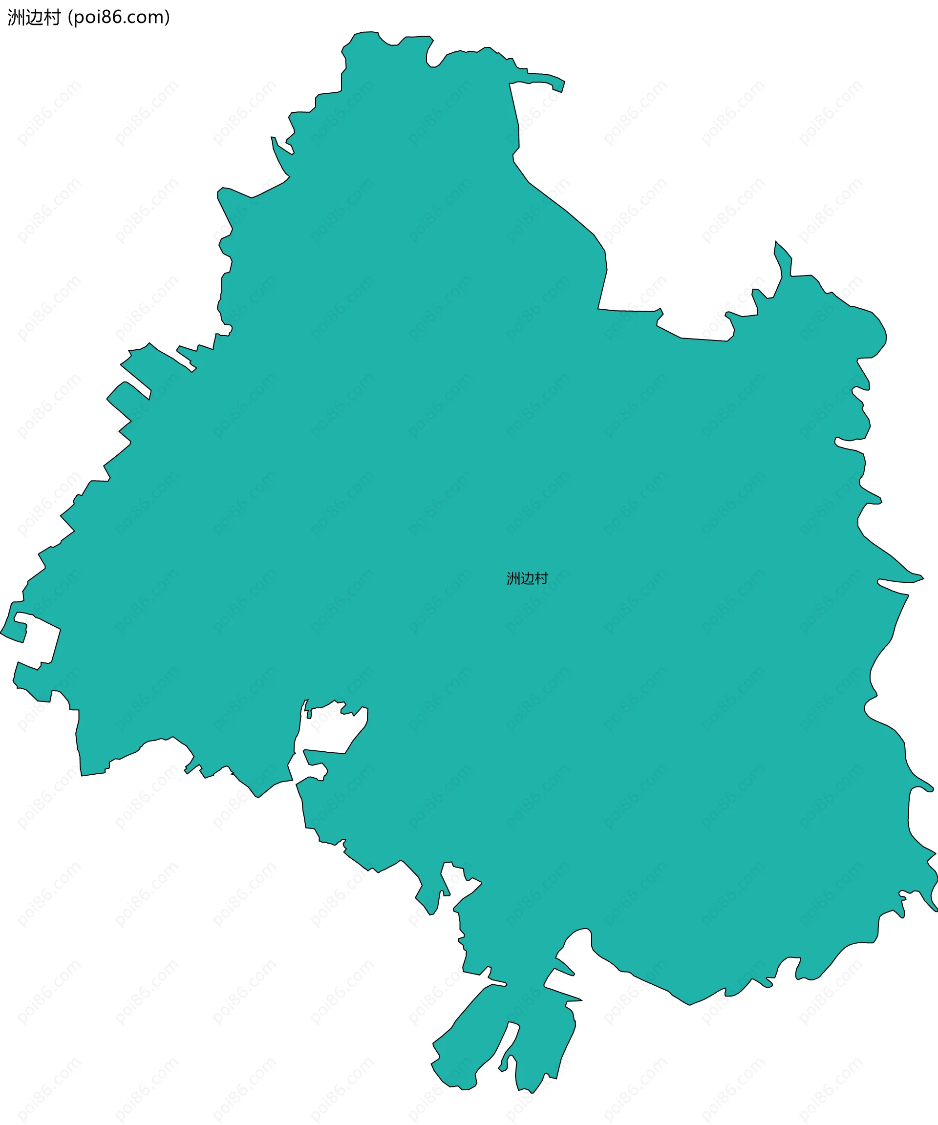 洲边村边界地图