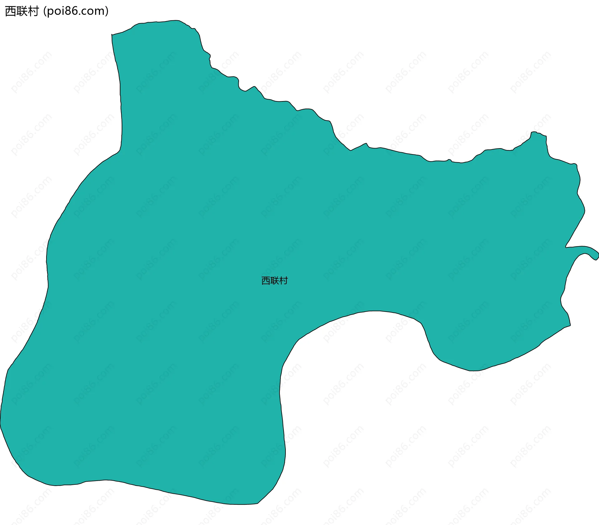 西联村边界地图