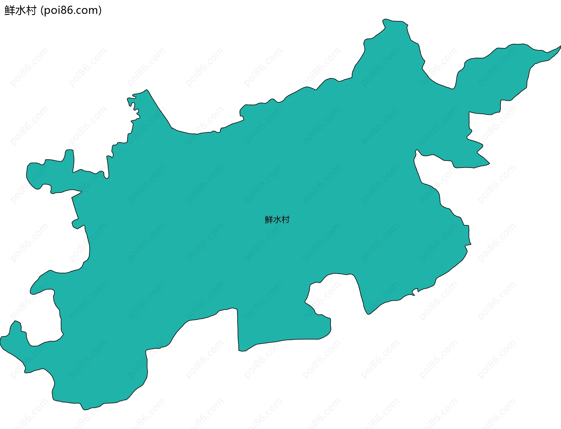 鲜水村边界地图