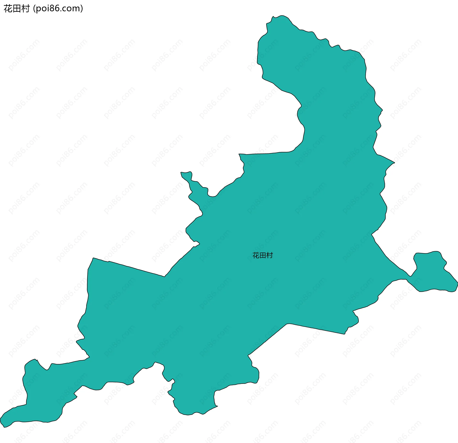 花田村边界地图