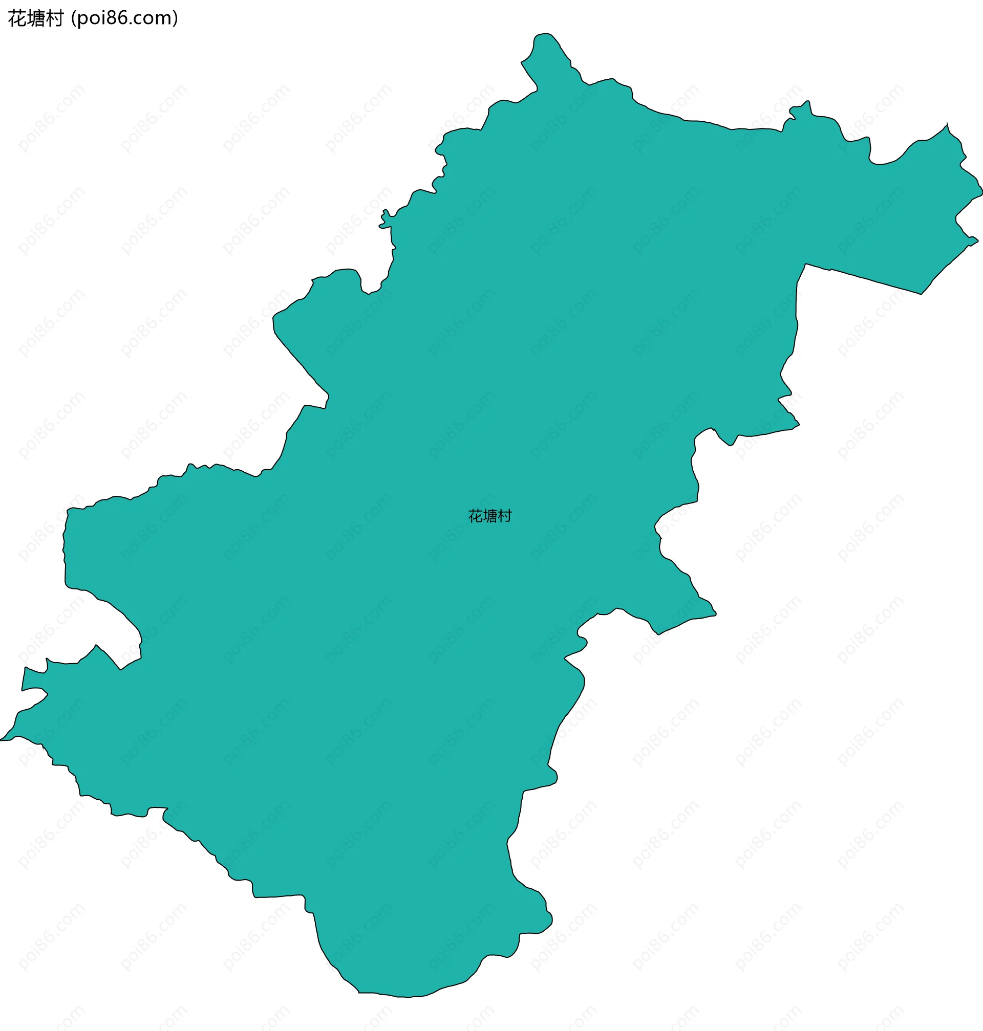 花塘村边界地图