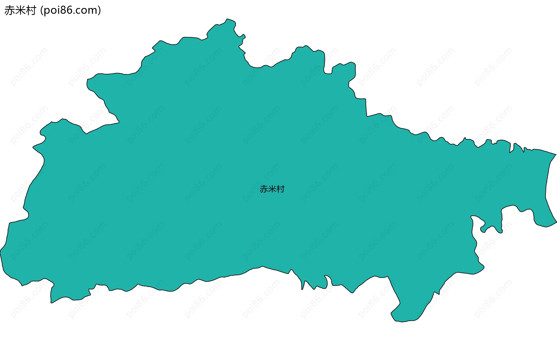 赤米村边界地图