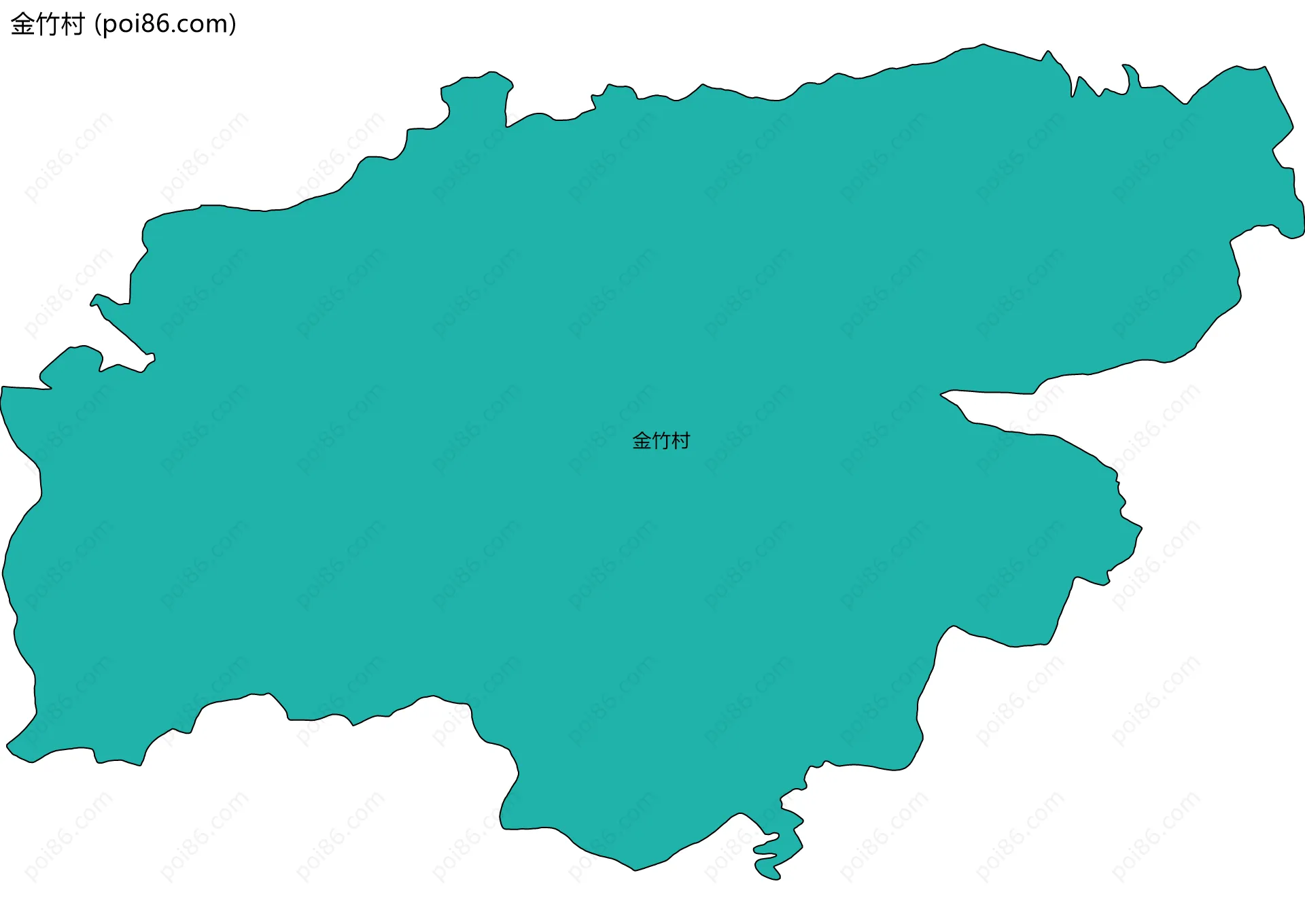 金竹村边界地图