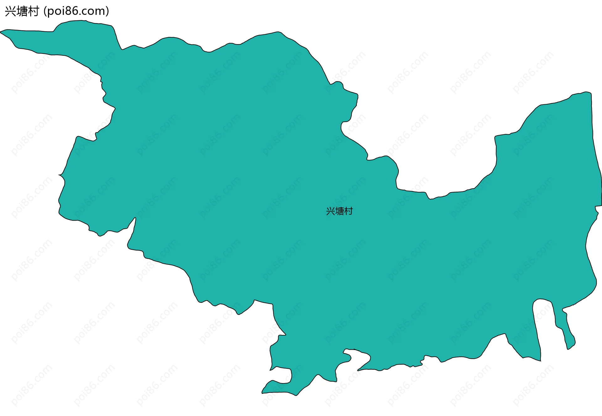 兴塘村边界地图