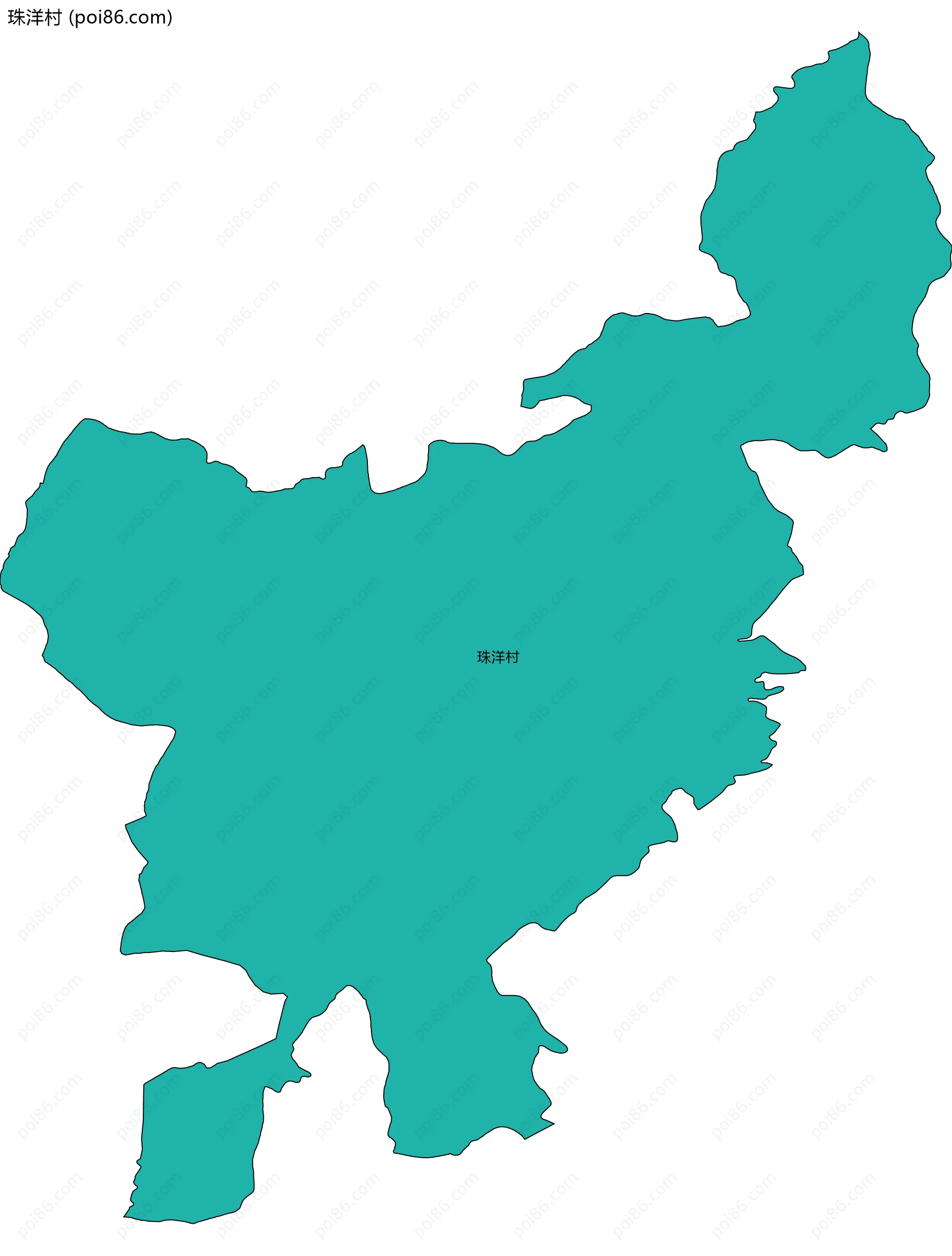 珠洋村边界地图