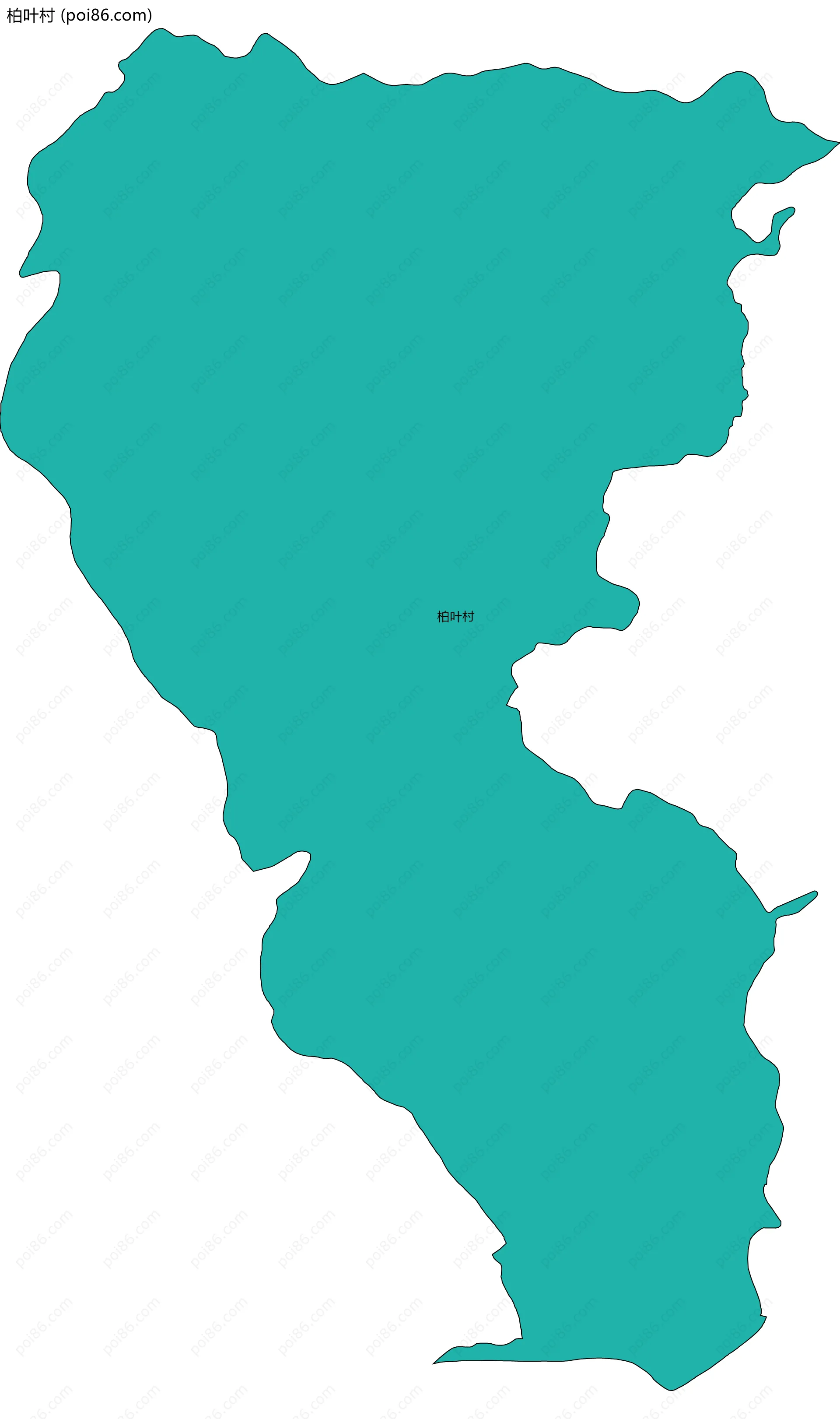 柏叶村边界地图