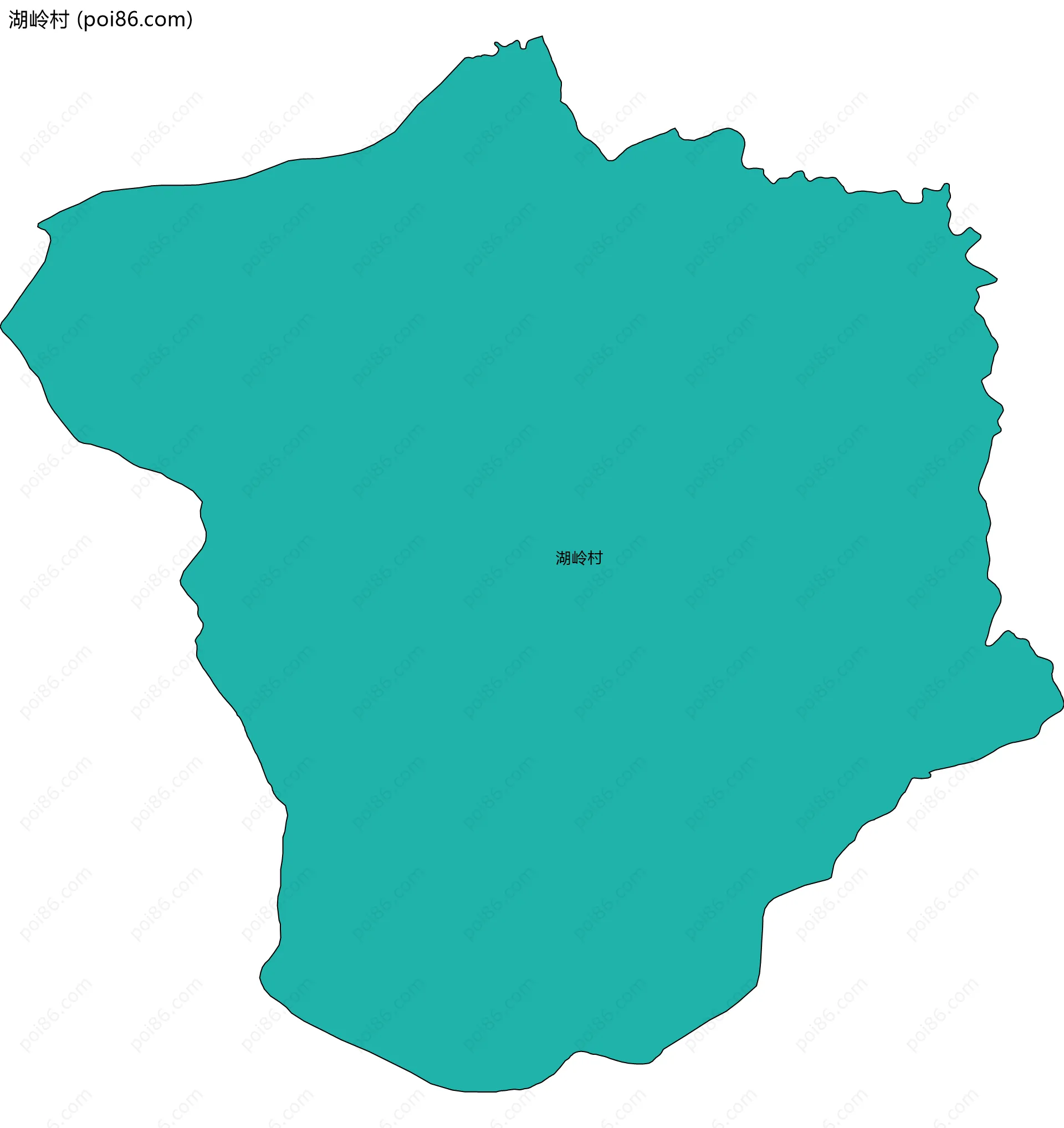 湖岭村边界地图