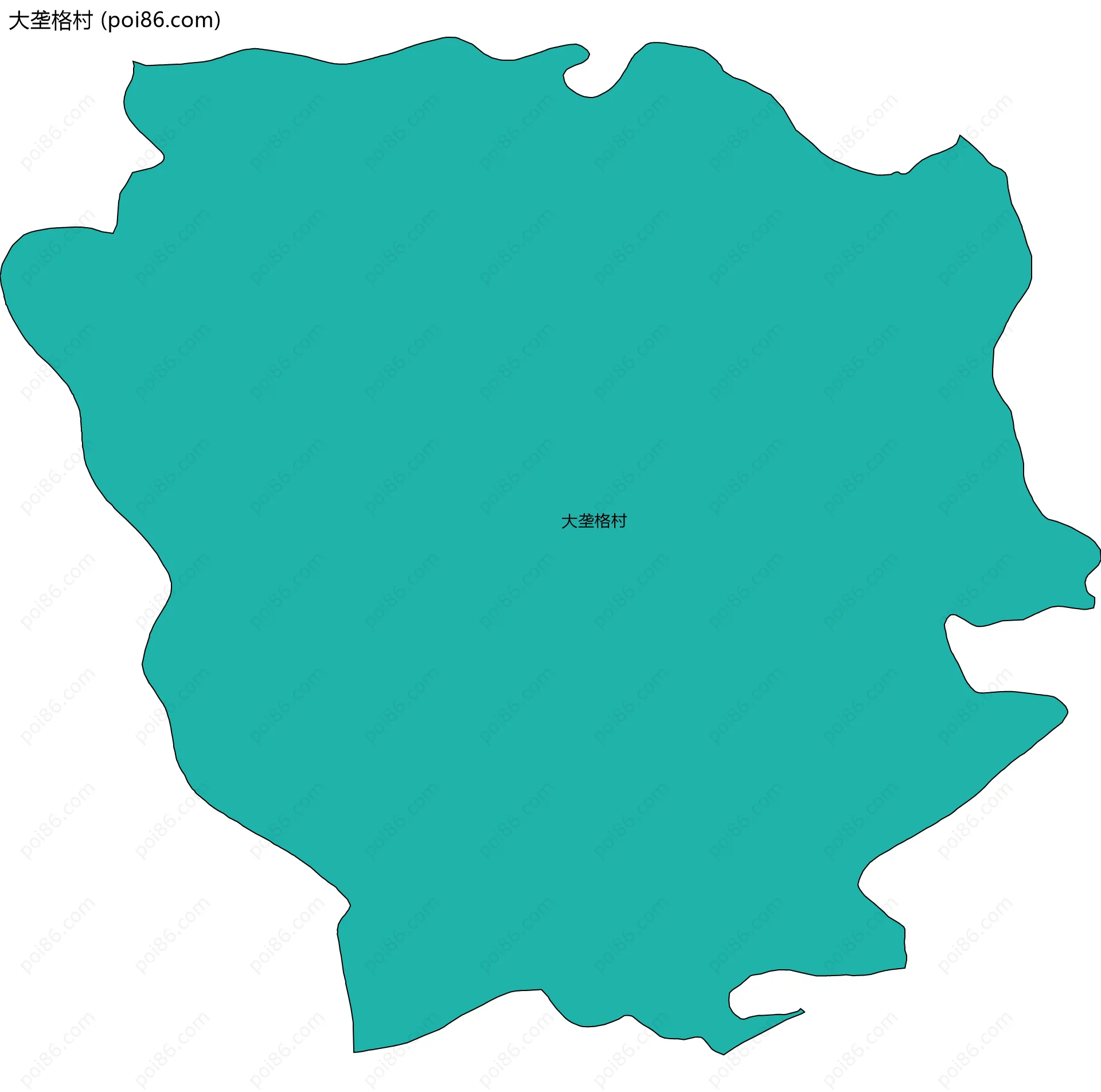 大垄格村边界地图