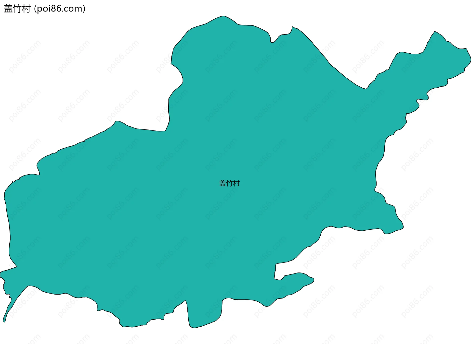 盖竹村边界地图