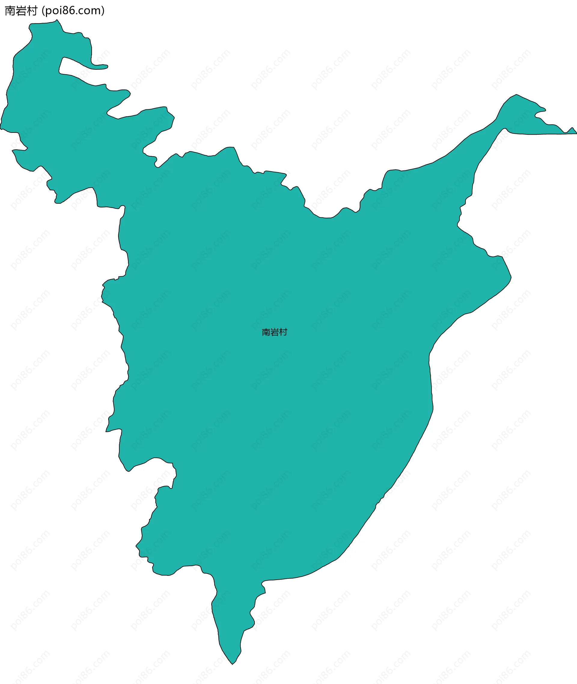 南岩村边界地图