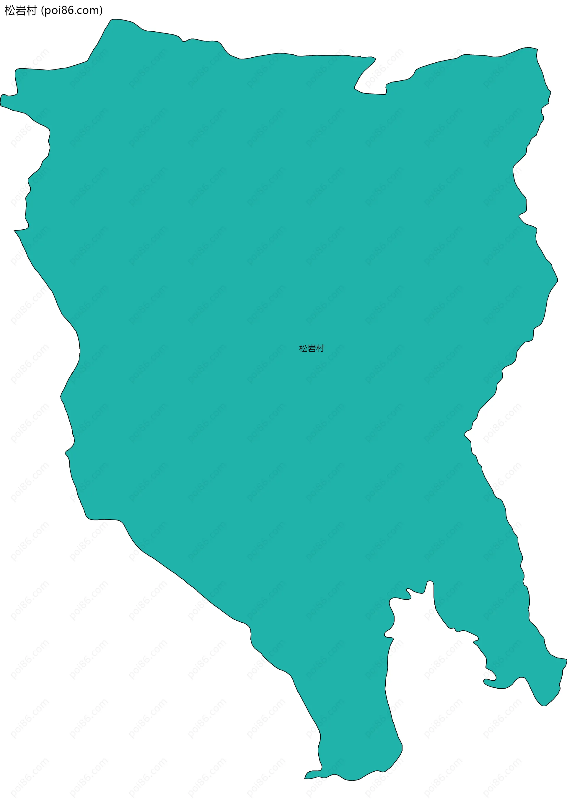 松岩村边界地图