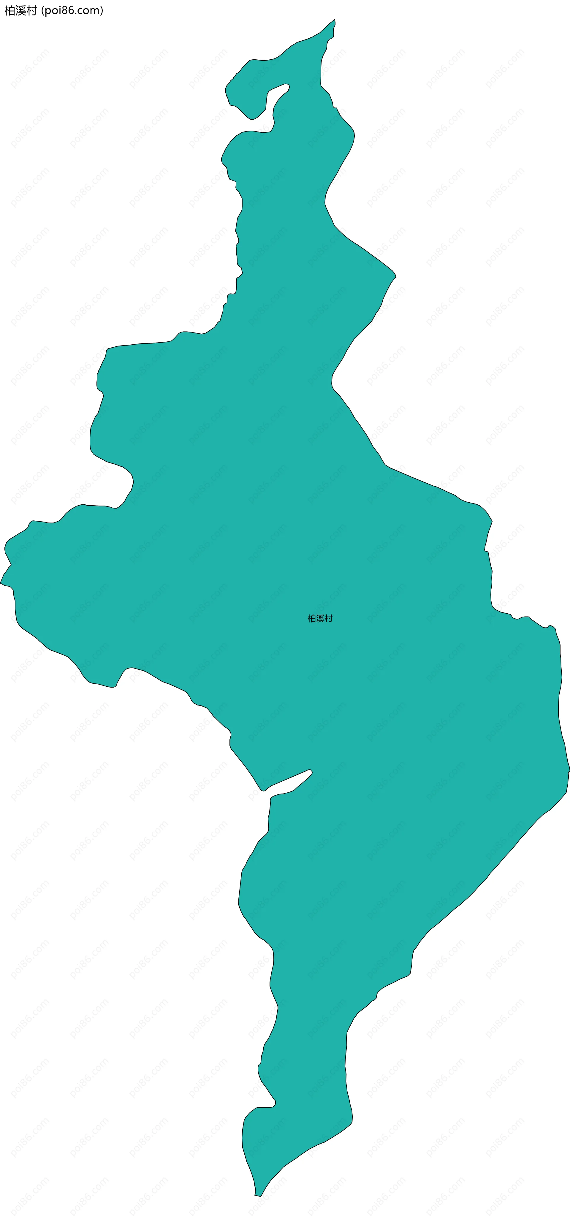 柏溪村边界地图