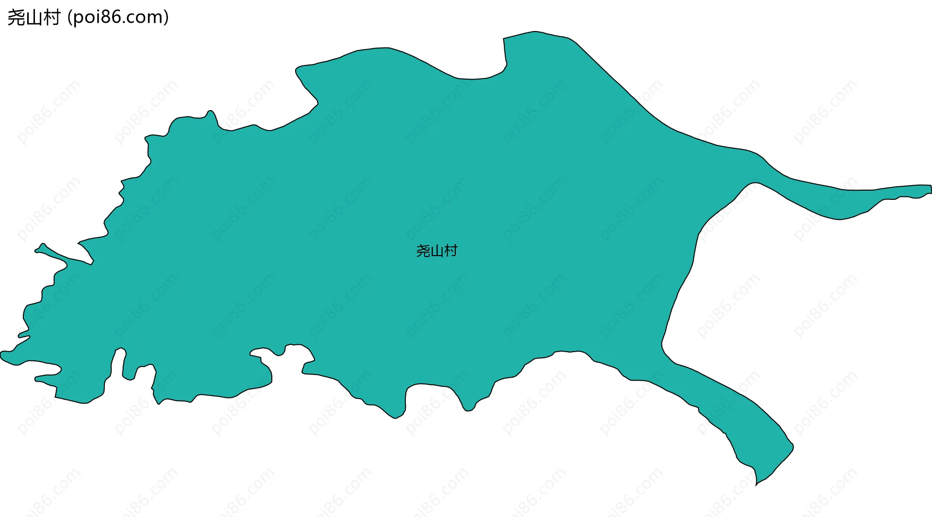 尧山村边界地图