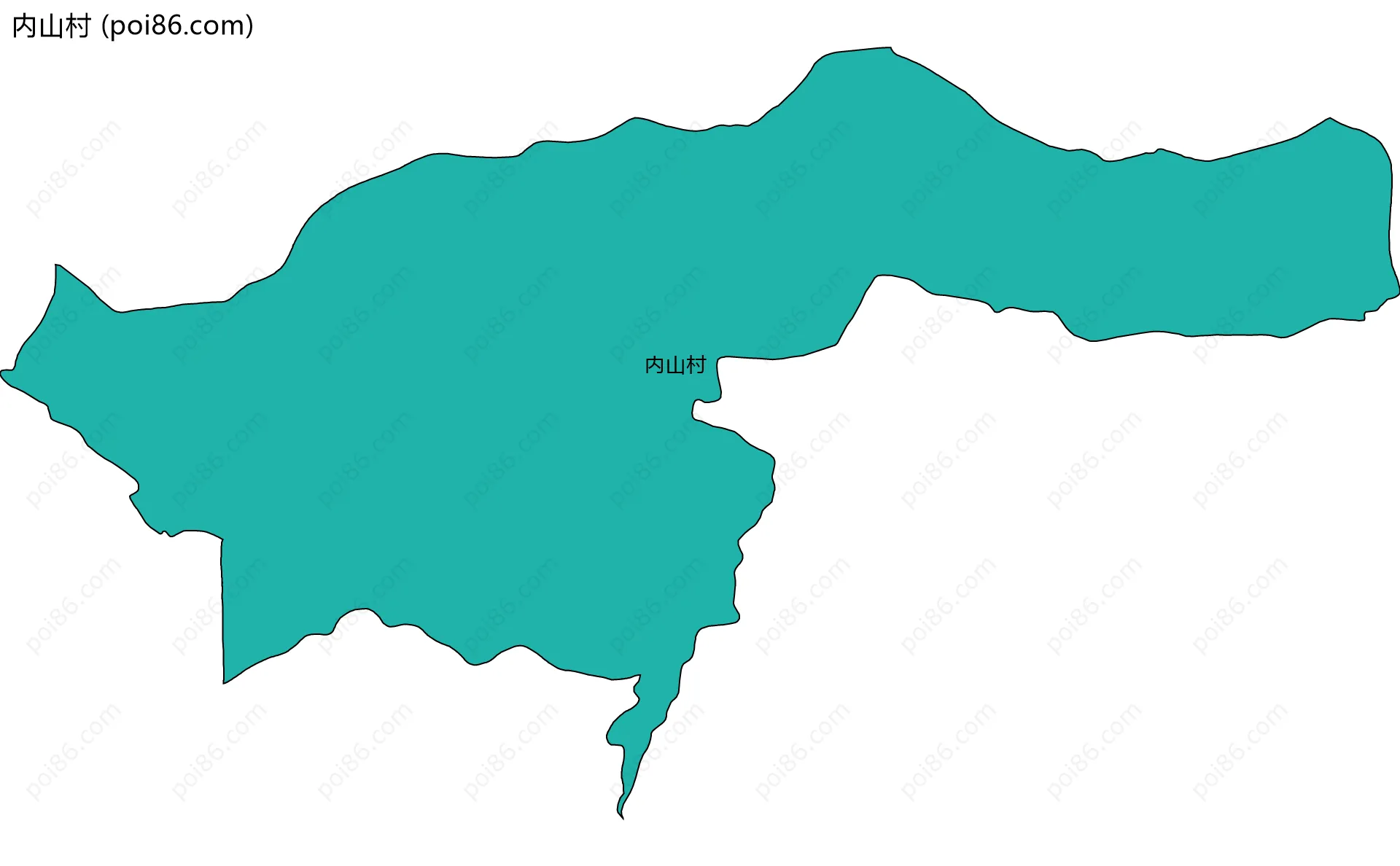 内山村边界地图