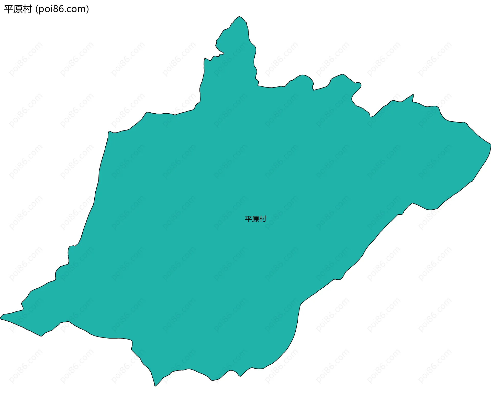 平原村边界地图