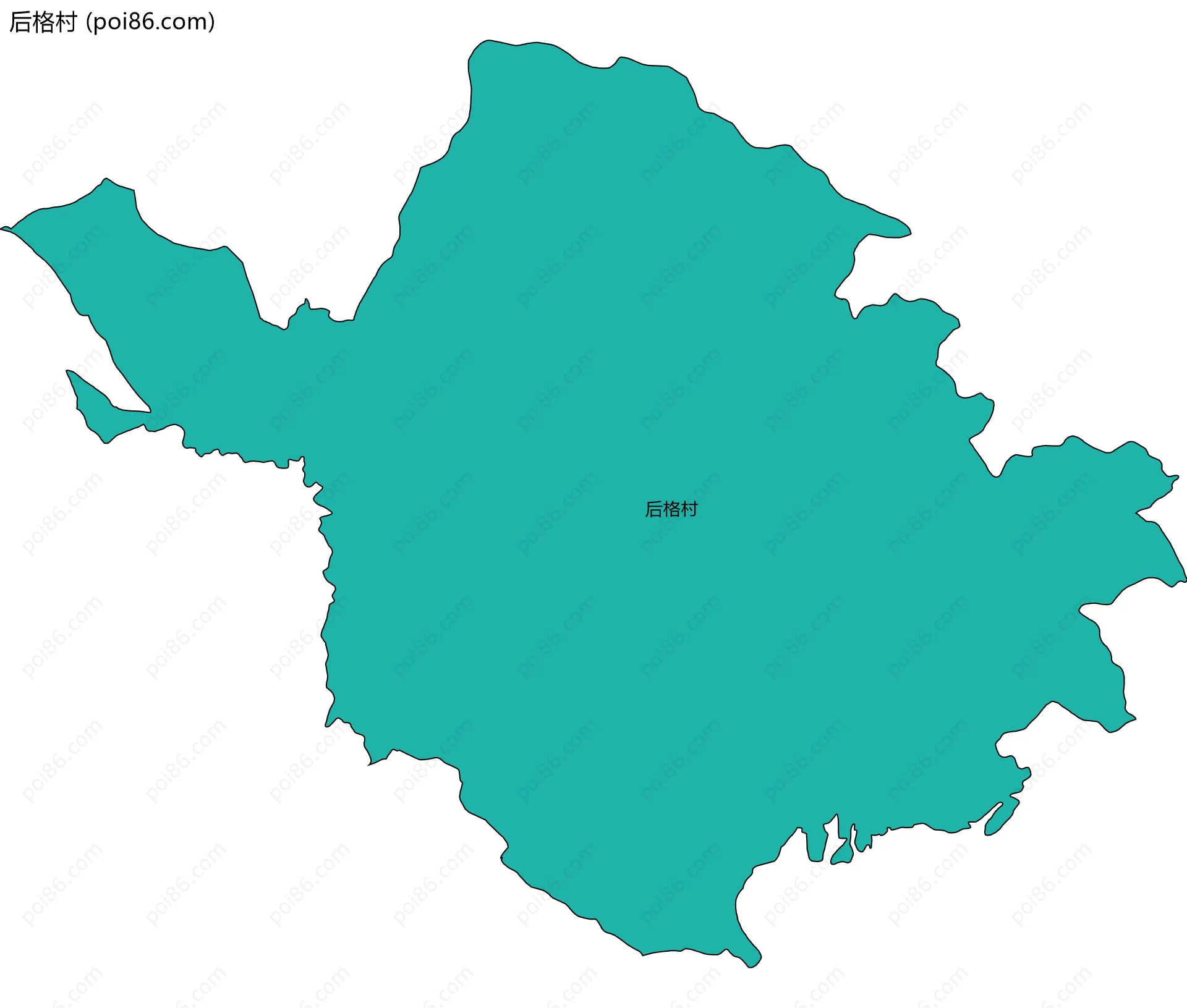 后格村边界地图